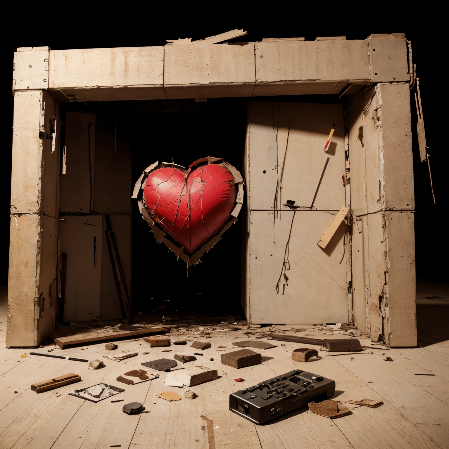 a sketch of a broken heart, rap album cover