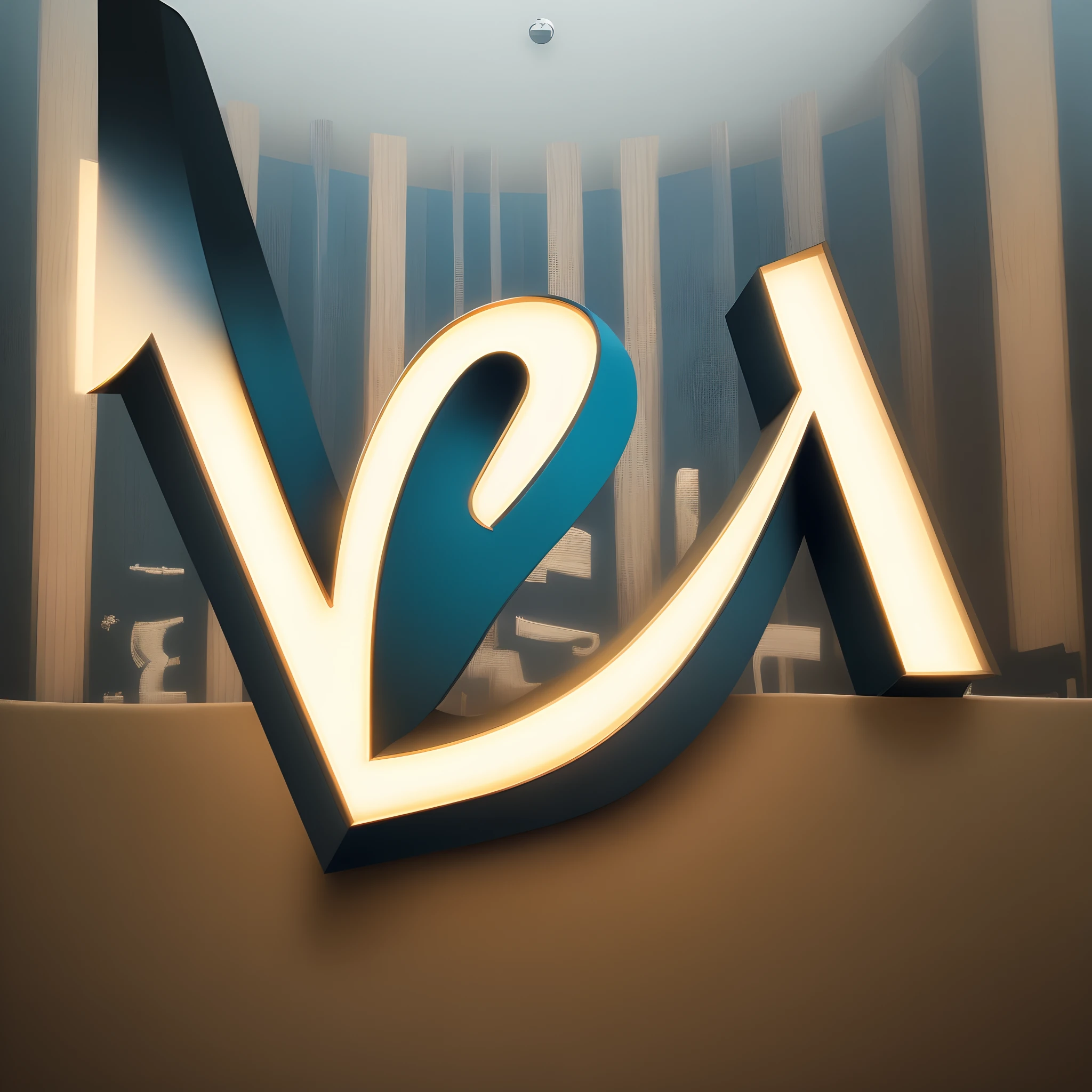 Cinema logo with the letters M et V