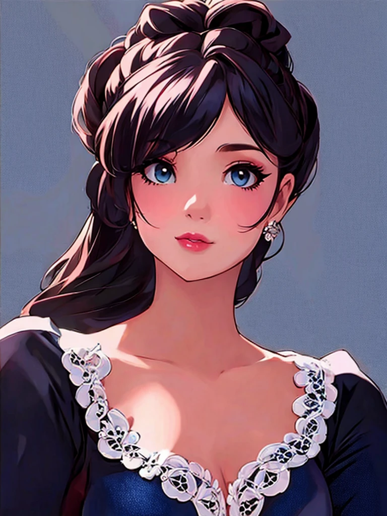 a goth girl, portrait, upper body