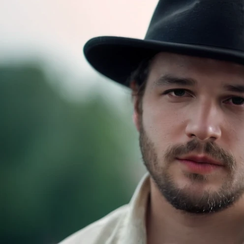Overweight, wears fedora, neck beard, bad skin, bloodshot eyes, bad hygiene, greasy hair ,original,Overweight, wears fedora, neck beard, bad skin, bloodshot eyes, bad hygiene, greasy hair ,close up, face
