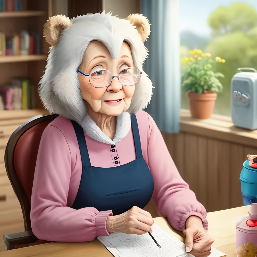 cartoon grandma bear
