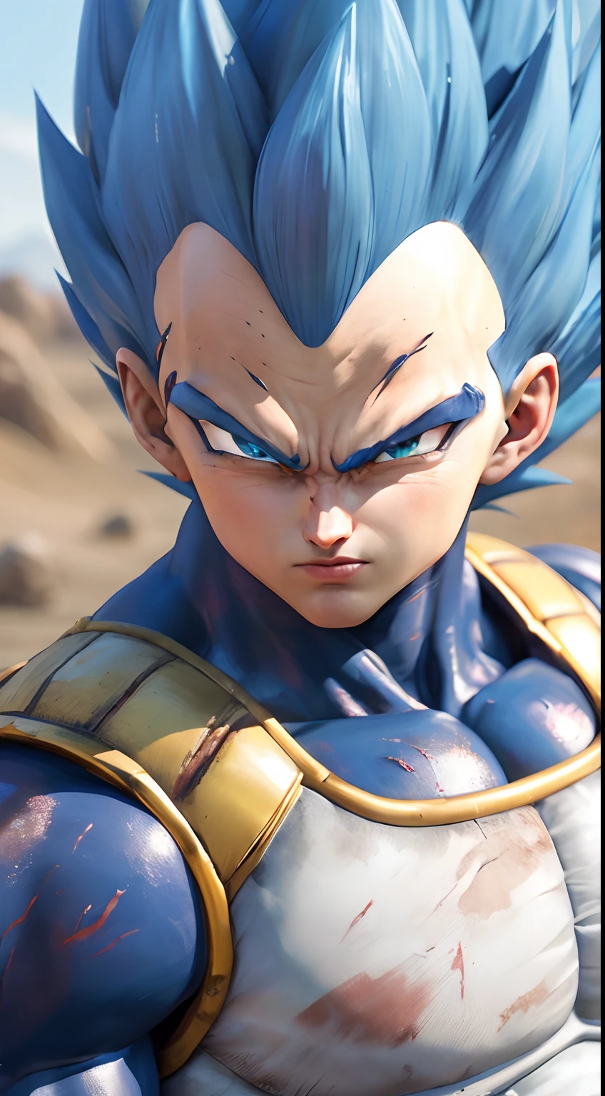 Hyperrealistic version of Vegeta, hyperdetailed, 8k, hyperrealistic