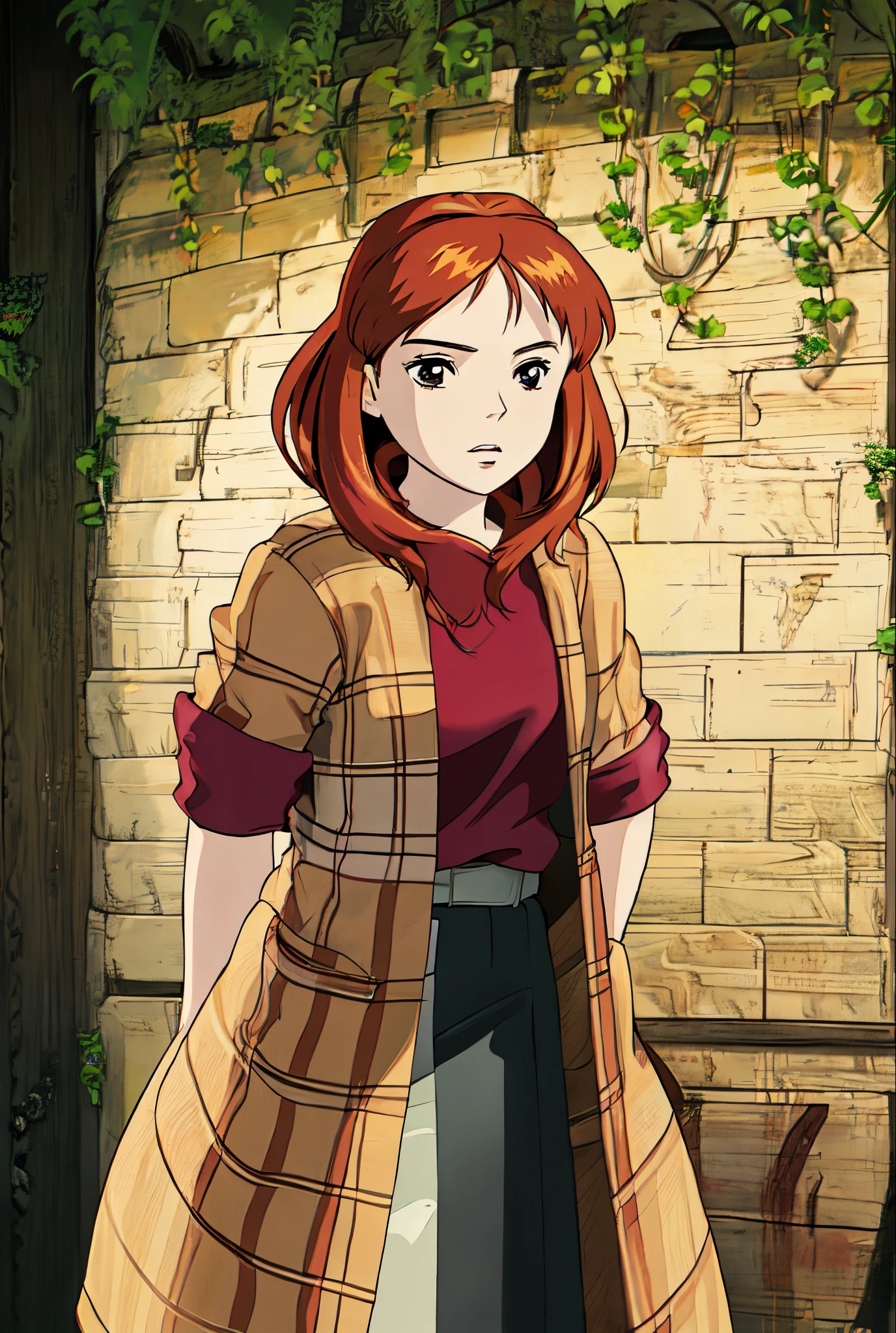 amy pond karen gillan red hair ghibli style