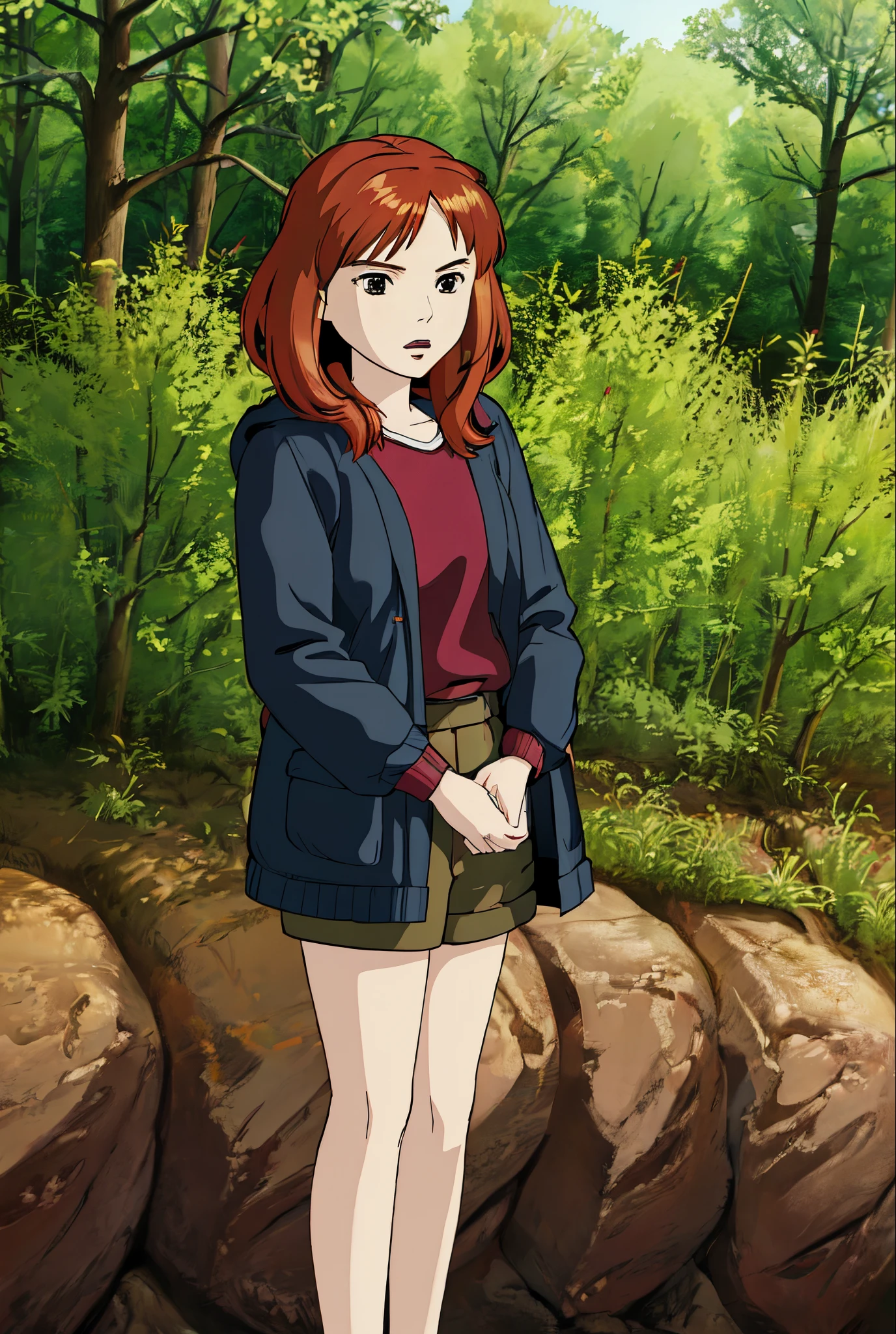 amy pond karen gillan red hair ghibli style