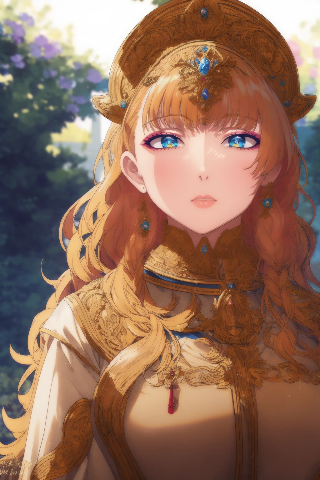 (best quality,4k,highres),detailed eyes,detailed lips,ultra-detailed face,wavy long hair,beautiful detailed eyes,beautiful detailed lips,extremely detailed eyes and face,longeyelashes,woman-medieval-cloths,priestess,curvy,tunic,galko,girl, solo,priestess outfit,gyaru style,dress,full body,woman,character portrait,portrait,studio lighting,,colorful,vivid colors,mysterious,soft lighting,bokeh,medieval theme,casual attire,confident expression