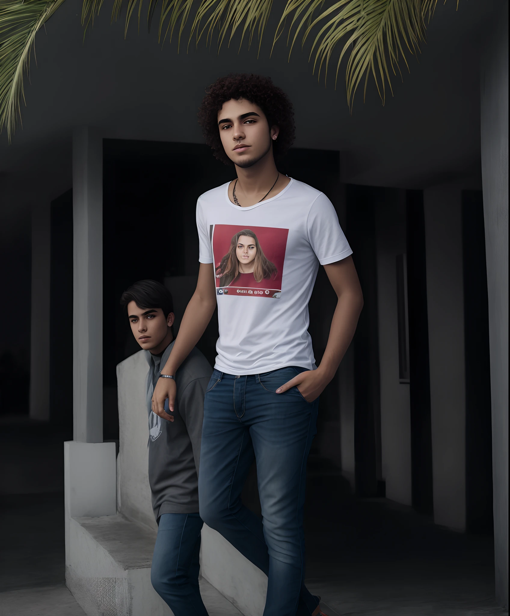 Uma jovem de cabelo loiro, longo e andulado