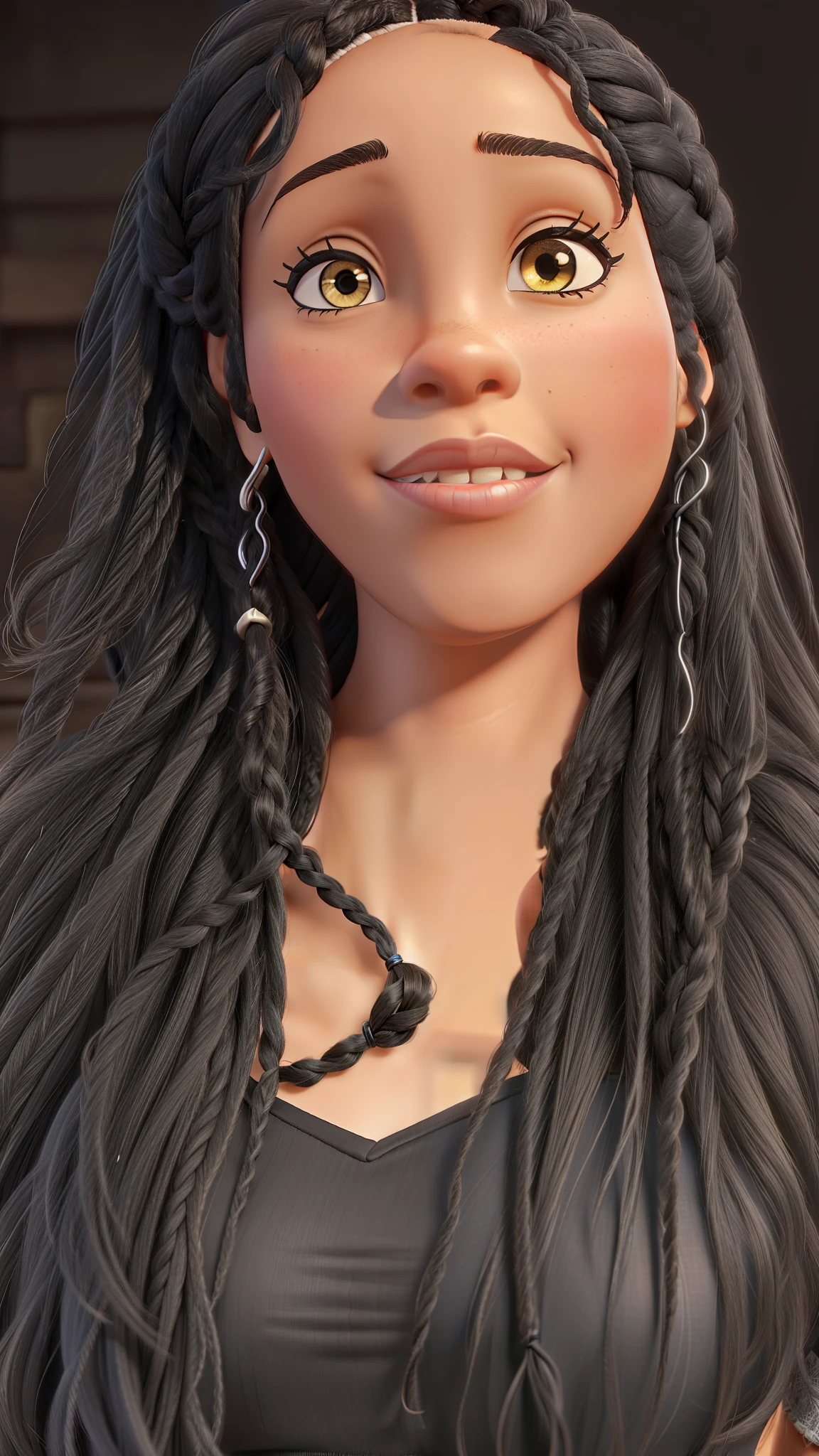 A black woman with braided hair