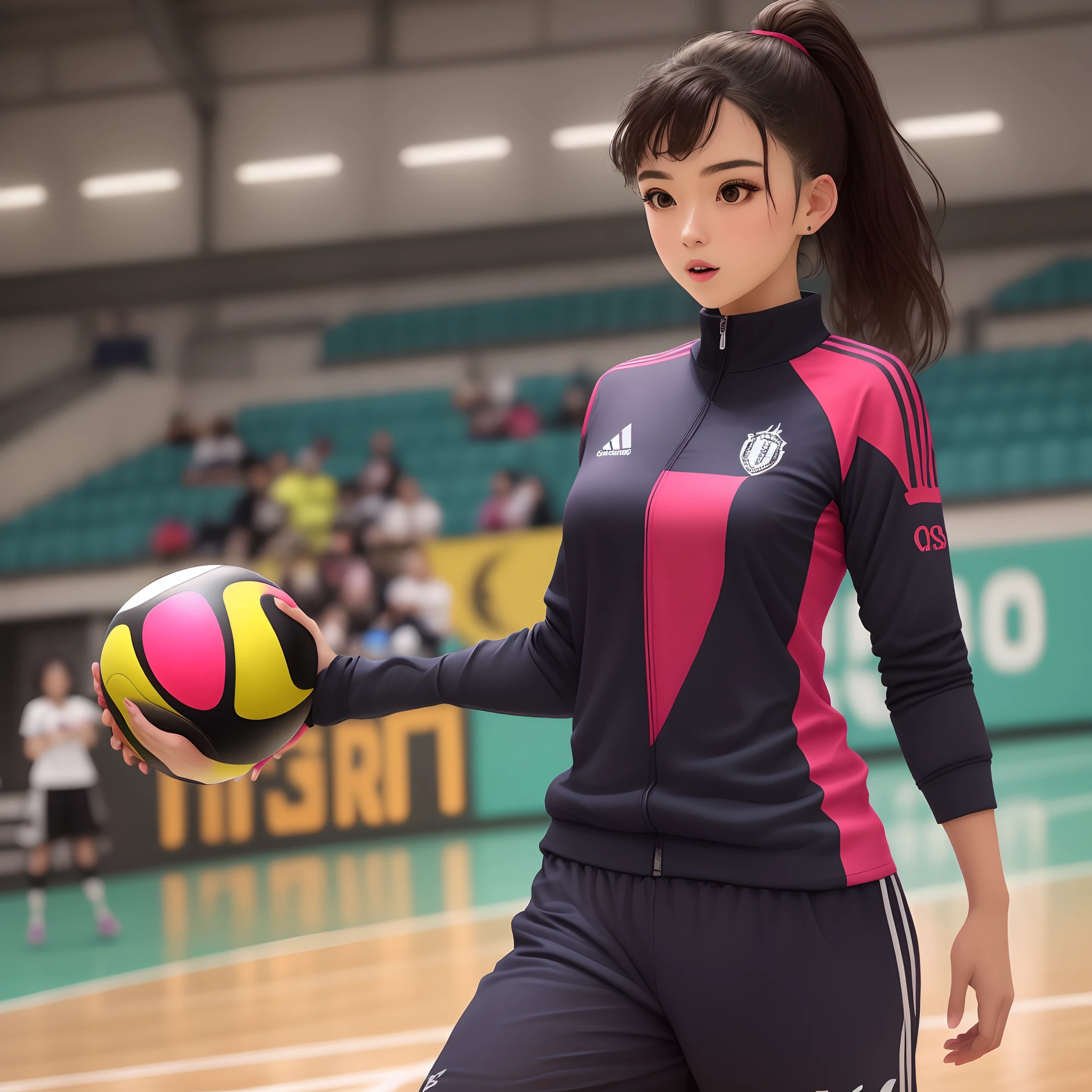Make a women's futsal team suit that has the following information, nas cores preto e rosa, com uma cobra grande e rosa no lado esquerdo, outras cobras menores em toda a blusa e alguns detalhes pequenos.