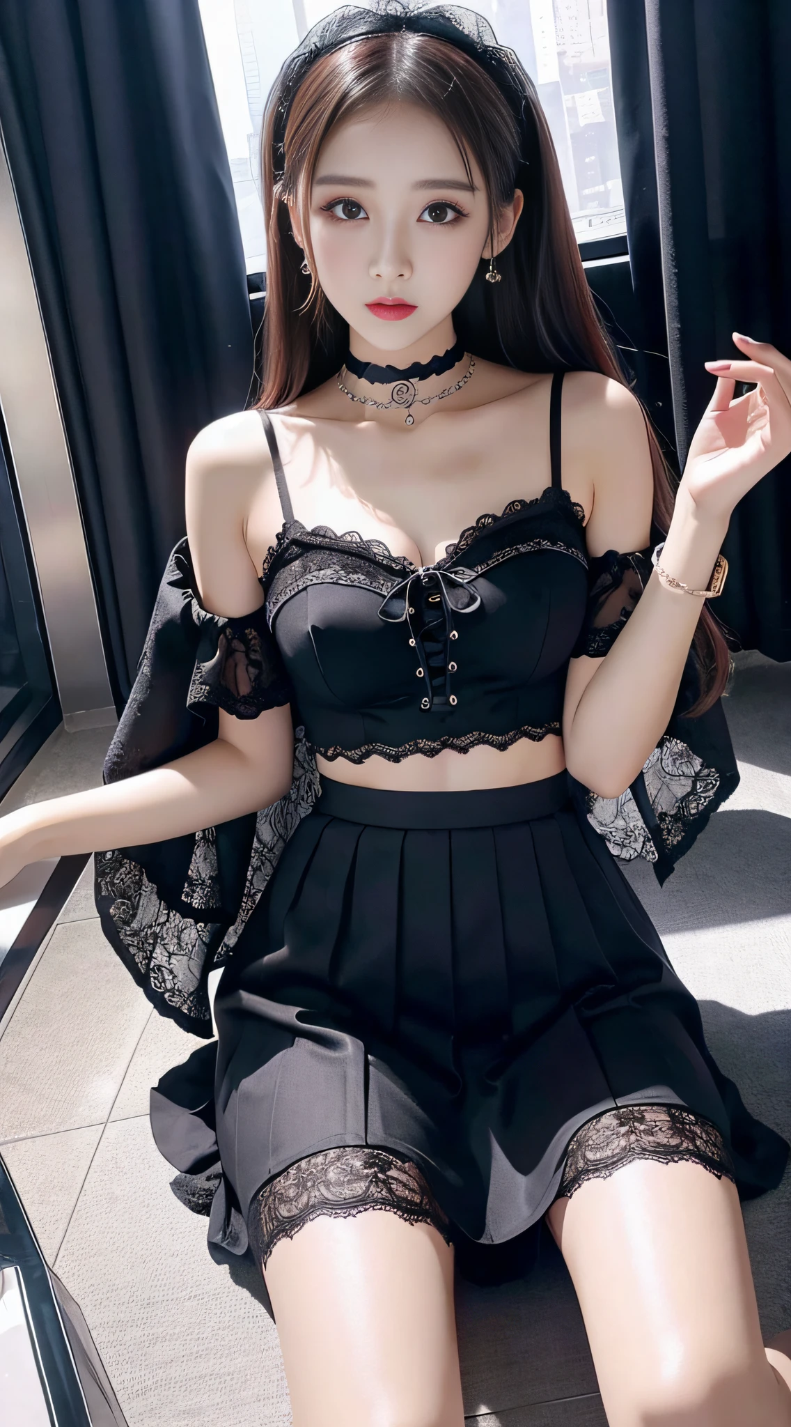 Charming beauties、blouse、tight skirts、Evil Fall、dark、brainwash、Brainwashing device、panthyhose、lacy fabric、beauty legs、a choker、Brainwashing makeup、liquids、brainwashing liquid