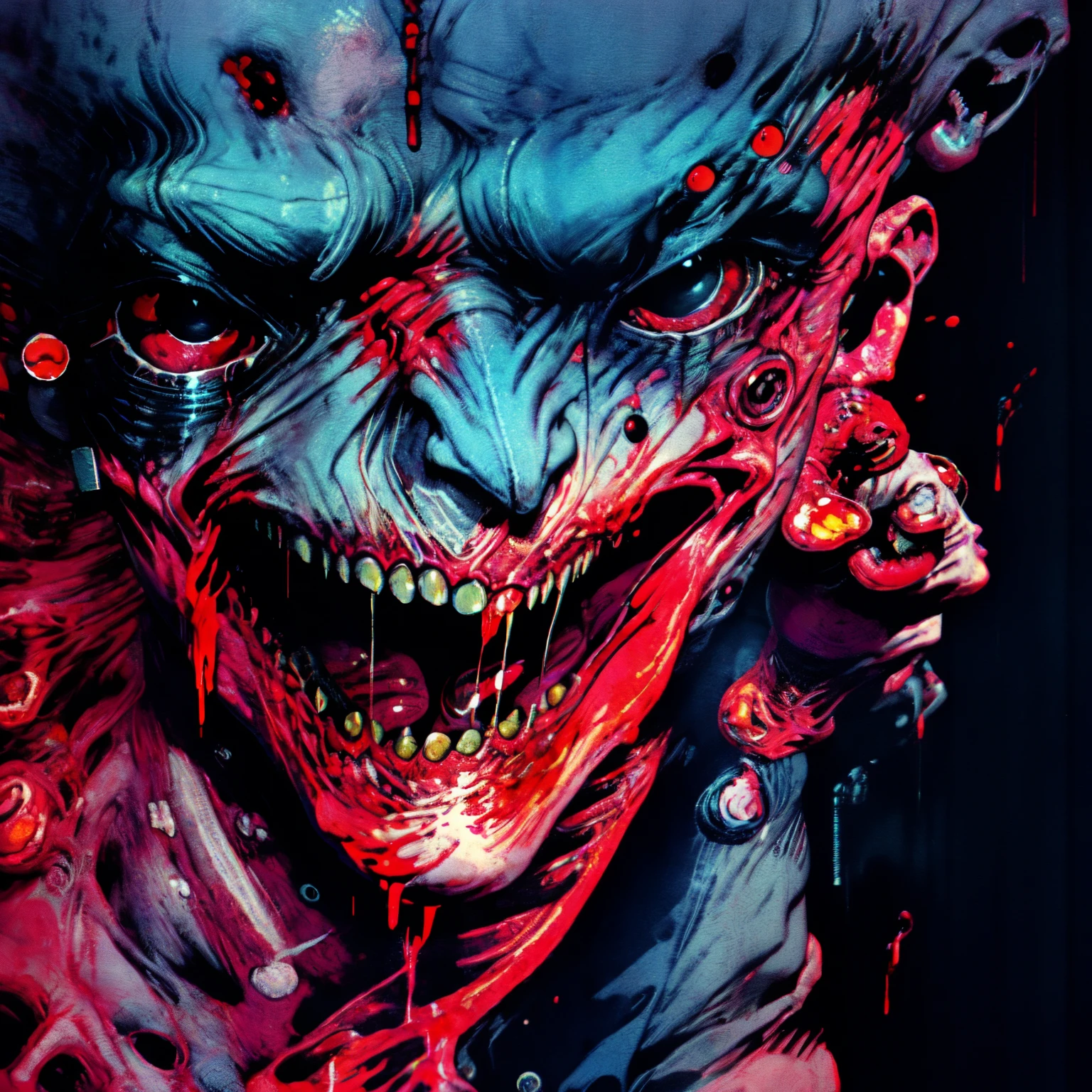 Debian art tendence, Digital illustration, Epic Realistic, detailed))UHD, HDR,higheres, best quality, 4k, manga-goru, putrefact, body horror, insain detailed, hyper intrincate details, body terror,.terror body, horror body, , gore, (monster gore), solo, demon goru, satanismo, cannibalism,(1gore-horrorbody_demon), , Horror body, terror body, terror, horror, injury, blood, organs exposure, brain exposure, intestines exposure, demon monster, terrorific, multiples eyes, scarred, bloodying cutes, ((necrotic)), (( human sacrifice, animal sacrifice, , qliphotic, spectral aura, qliphotic demon, ((necrotic body)), necrotic look, chromatic, malevolent, creapy, blood bloodying