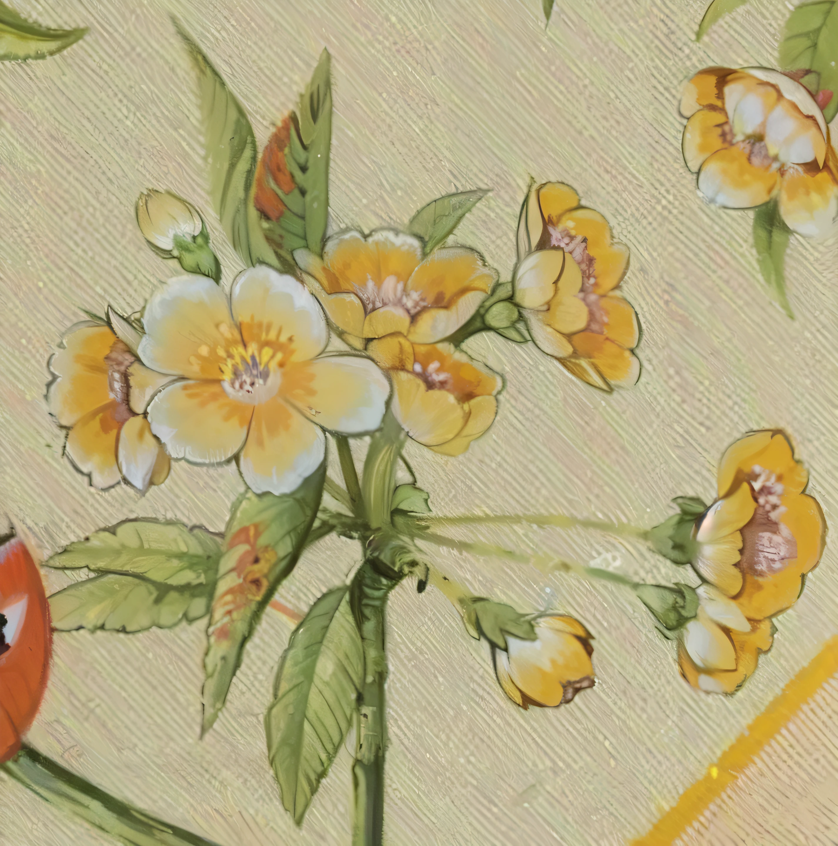 watercolor yellow wild floers