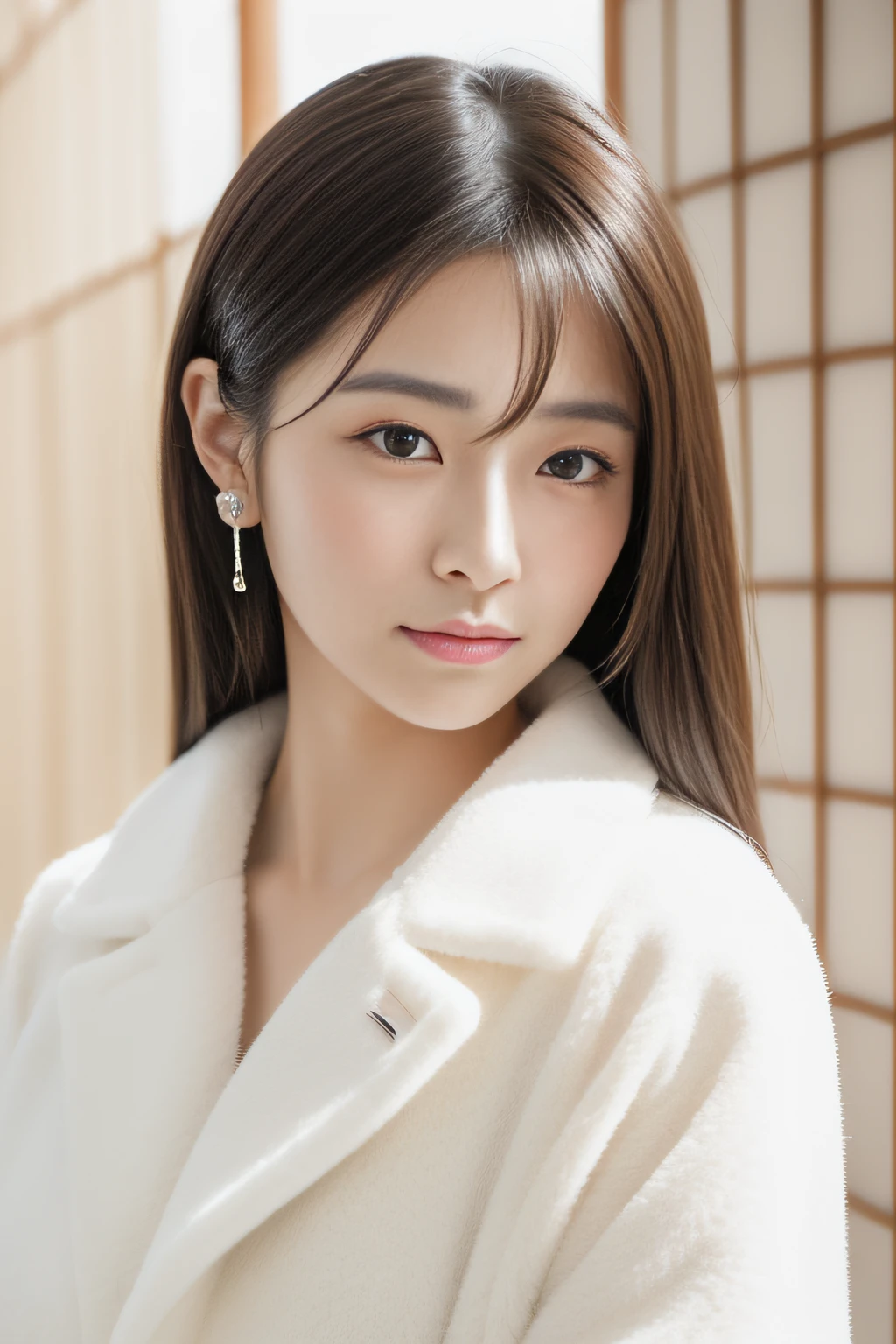 (masterpiece、high-level image quality、hightquality)、(Beautiful realistic Japan woman:1.5、cool and cute:1.5)、Angel in White、White coat full of scratches、
