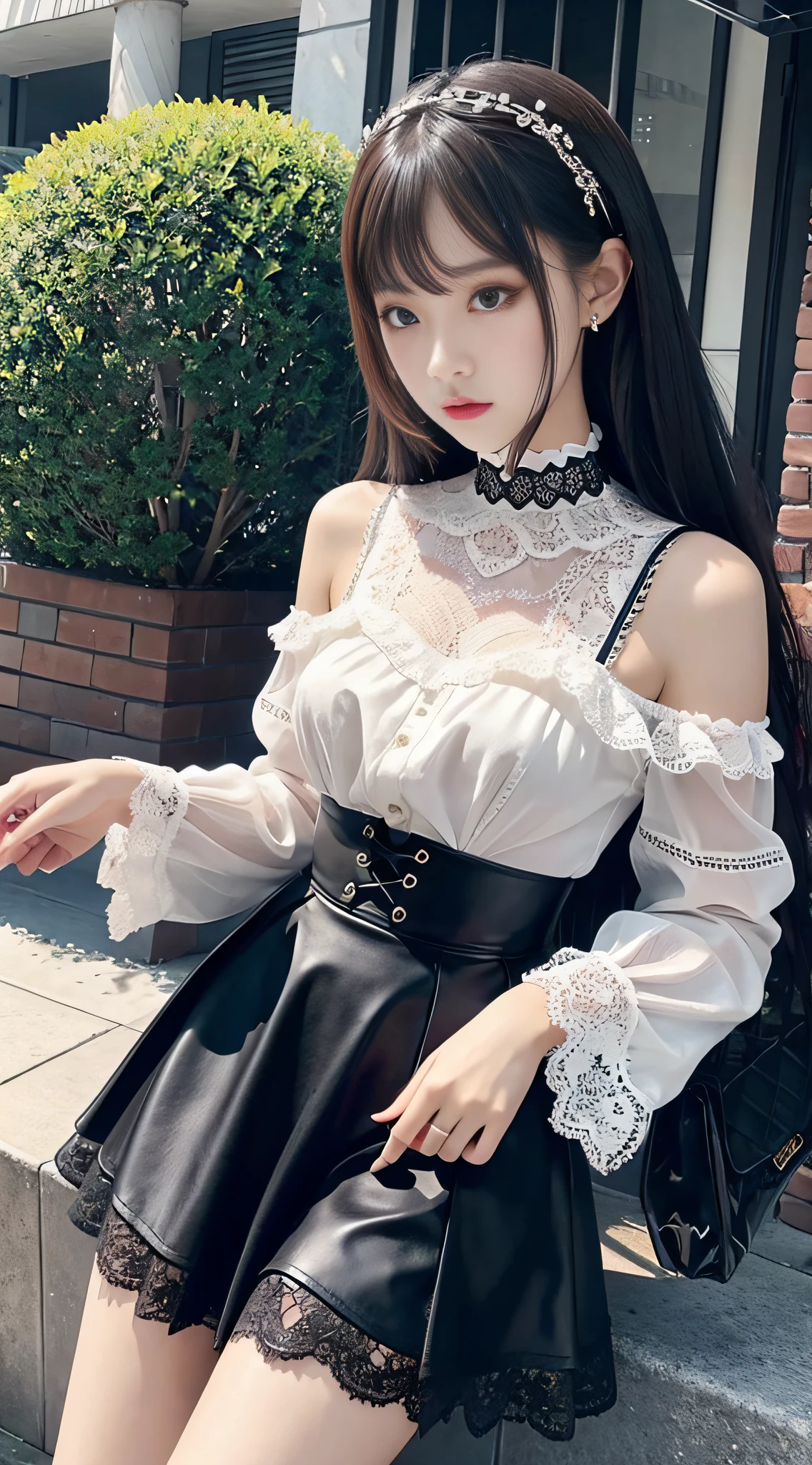 Charming beauties、Evil Fall、dark、brainwash、Brainwashing device、panthyhose、lacy fabric、Glossy legs、pleatedskirt、a choker