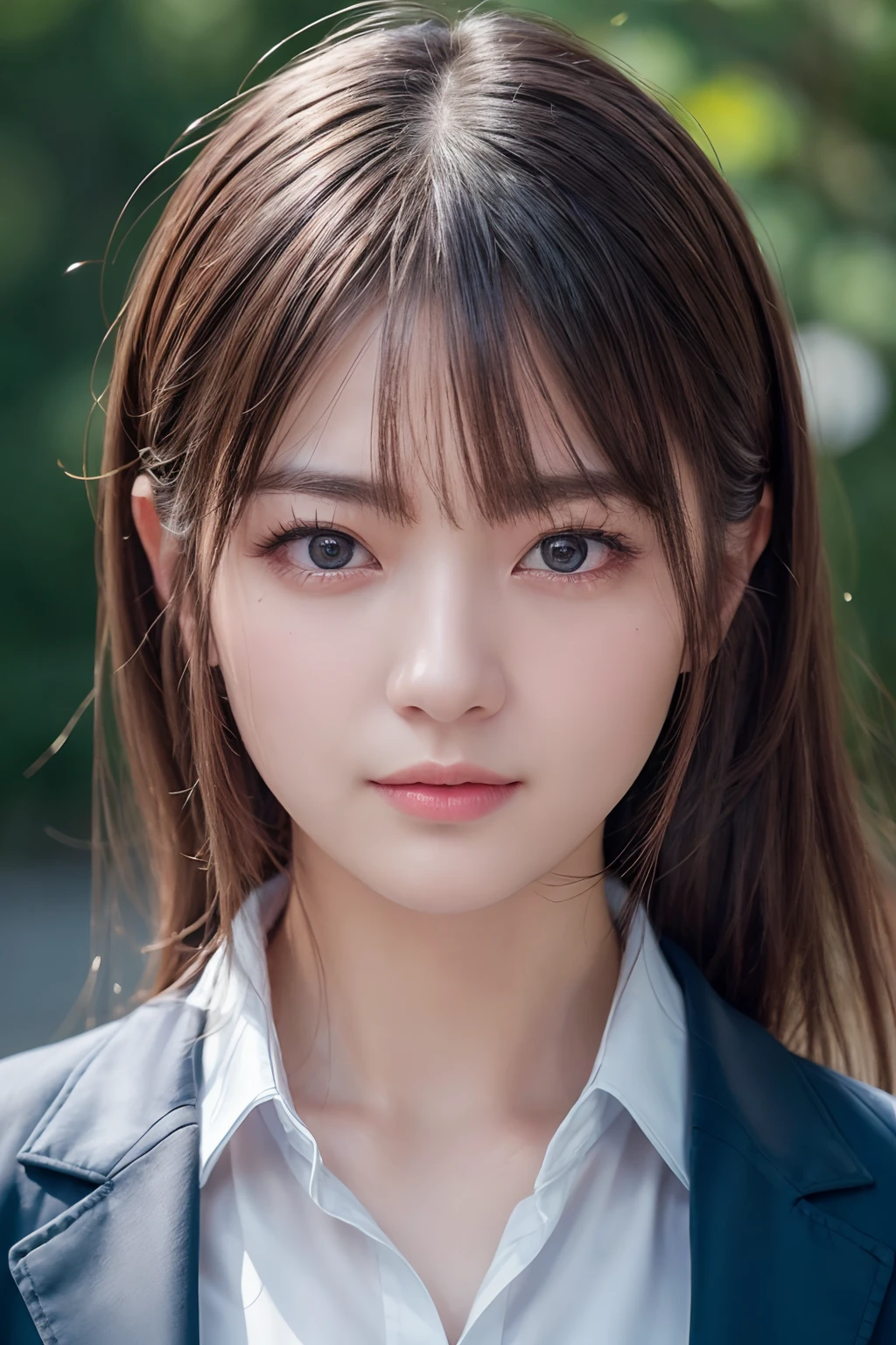 ((Top image quality、8K、masterpiece：1.3))、Realistic high-quality photos、top-quality、beautiful detailed face and eyes, OL、Business suit、half body shot.