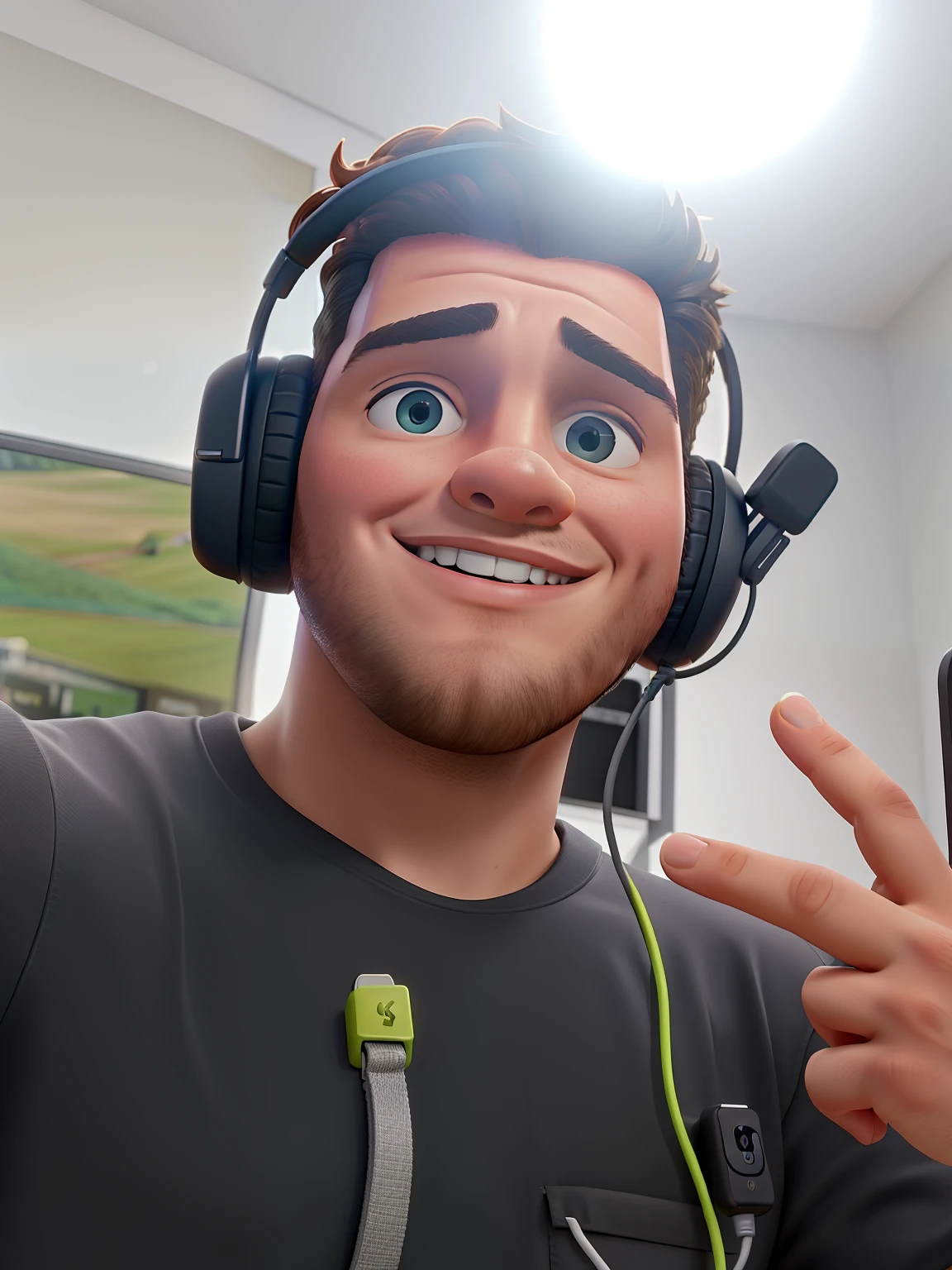 homem sorridente usando fones de ouvido e segurando um telefone celular, Streamer do Twitch / Jogador Ludwig, com fones de ouvido, usando fone de ouvido para jogos, Streamer do Twitch, foto de perfil 1024px, usando um fone de ouvido para jogos, Fotografia selfie 8k, com fones de ouvido, usando fone de ouvido, /r/Razer, usando um fone de ouvido, imagem de qualidade muito baixa, caio santos, auricular