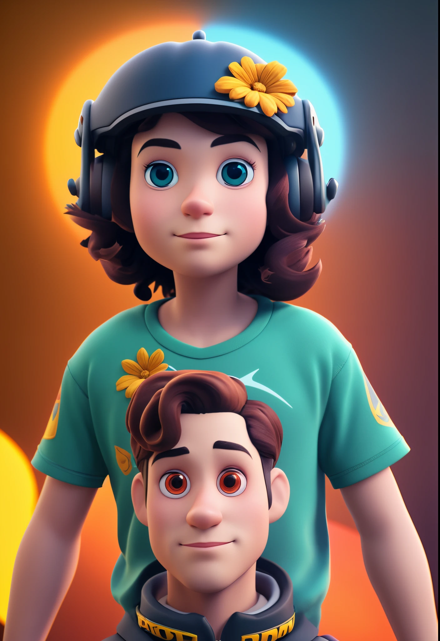 touro Pitbull e uma camisa floral,ao fundo eclipse anular,animation character, Caractere estilizado, animation style rendering, 3D estilizado, Arnold Maya render, 3 d render stylized, toon render keyshot, Personagem 3D, Personagem 3D, 3d rendering stylized, 3 d character render, personagem de desenho animado, Personagem de close up, Pose de personagem, (Estilo Pixar) (master part:1.2) (Bokeh) (melhor qualidade) (pele detalhada) (textura detalhada) (8k) (argila) (Cinematic lighting) (foco nítido