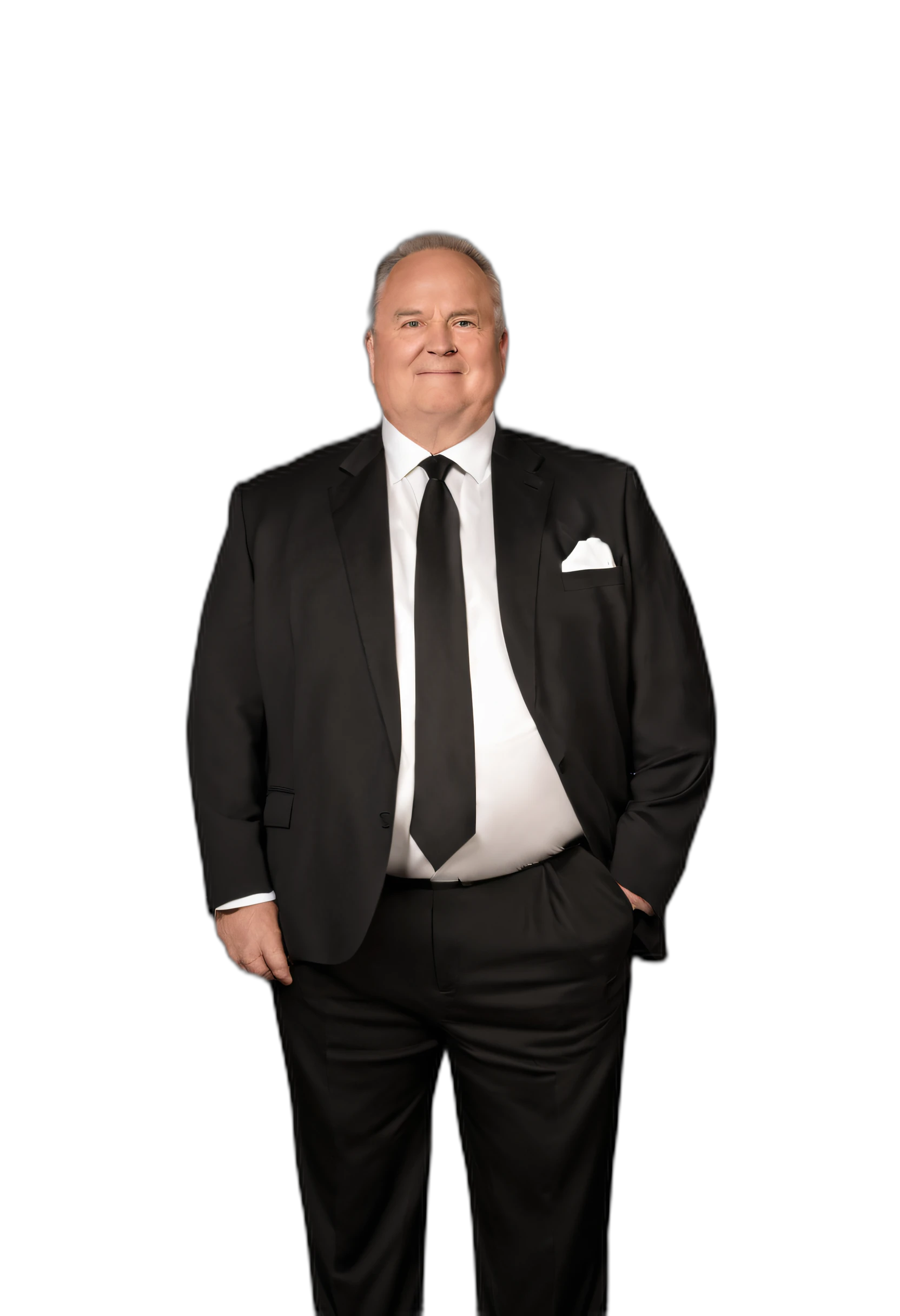 age 55, chubby man, Crotch contour, daddy, belly, bulge, wearing a black suit and tie