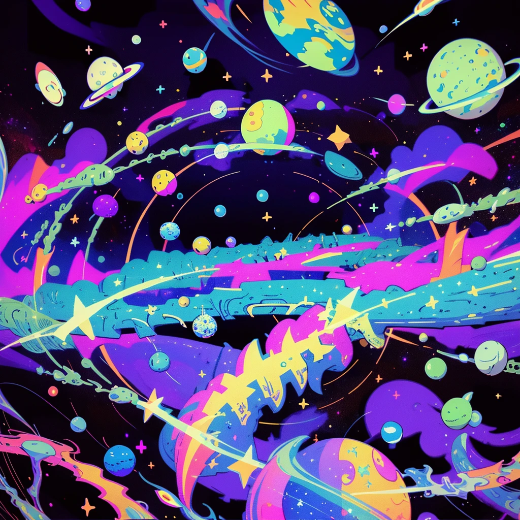 Detalhes do HD, close-up de um homem em um traje espacial, planetas em segundo plano, psychedelic cosmic horror, psychedelic illustrations, cosmic space, plantas crescendo, O mundo da psicose, Graphic art of background space, cosmic illustration, cosmic space, cosmic lsd poster art, dmt space behind, cena espacial, surreal space, cosmic style