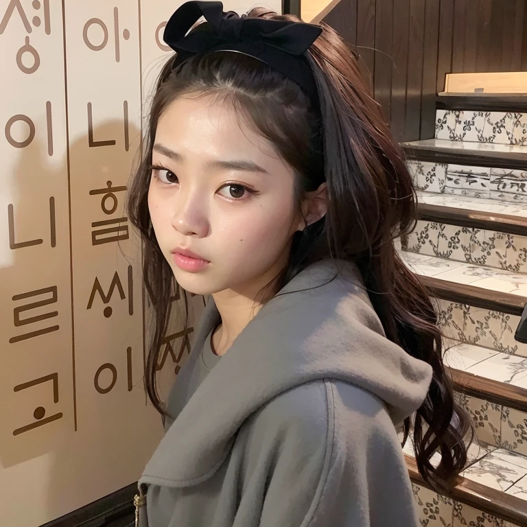 Asian woman with a bow in front of a wall, jennie blackpink, Ulzzang, wan adorable korean face, young adorable korean face, Retrato de Jossi de Blackpink, young cute wan asian face, menina coreana, Jaeyeon Nam, tzuyu de duas vezes, young asian girl, linda mulher coreana jovem, Heonhwa Choe