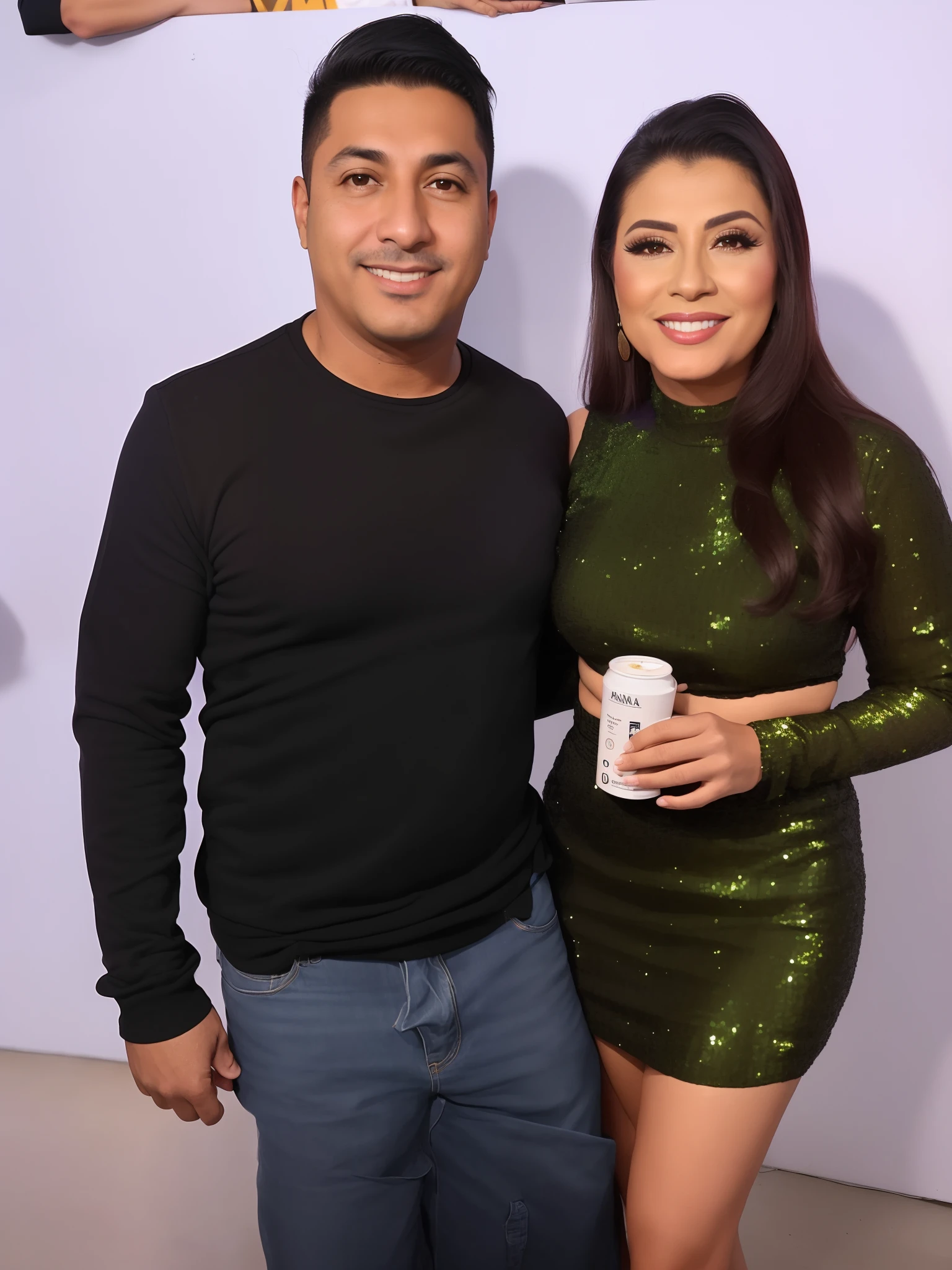 there is a man and woman standing next to each other, andres rios, Sidney Lugo, taken in the early 2020s, Marischa Becker, Lorena Avarez, mid 2 0's female, Cristiano Orrillo, Alanis Guillen, 1614572159, Joel Torres, tirada em discoteca