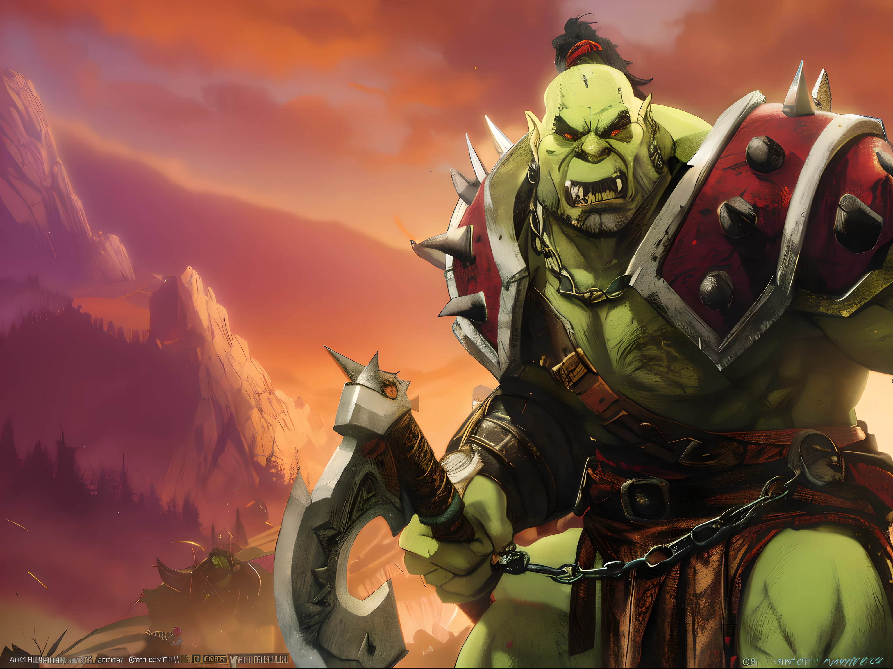 um close up de um homem com uma espada e um capacete, Orc Guerreiro, Orc, Um Orc, orc themed, Orcs, de World of Warcraft, menacing orc, arte de warcraft, um Ork, Warcraft 3, de warcraft, Ork, personagem warcraft, Female orc, Arte de Warcraft da Blizzard, arte do mundo de warcraft, menacing orcs, ogro