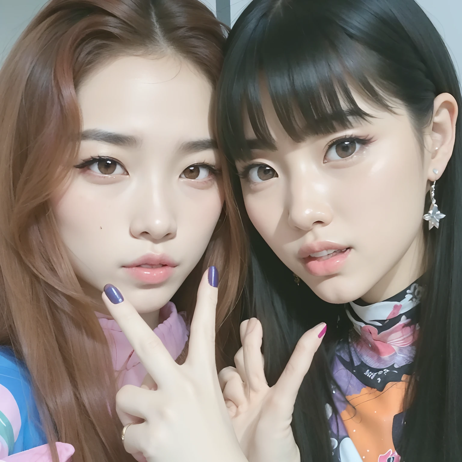 two Asian women with long hair and piercings posing for a photo, Nixeu e Sakimichan, jossi do blackpink, exclusivo, Sakimichan, com hera, kanliu666, Gongbi, KDA e Sam Yang, Shikami, Jinyoung Canela, foto de perfil, Sakimimichan, Charli Bowater e Artgeem