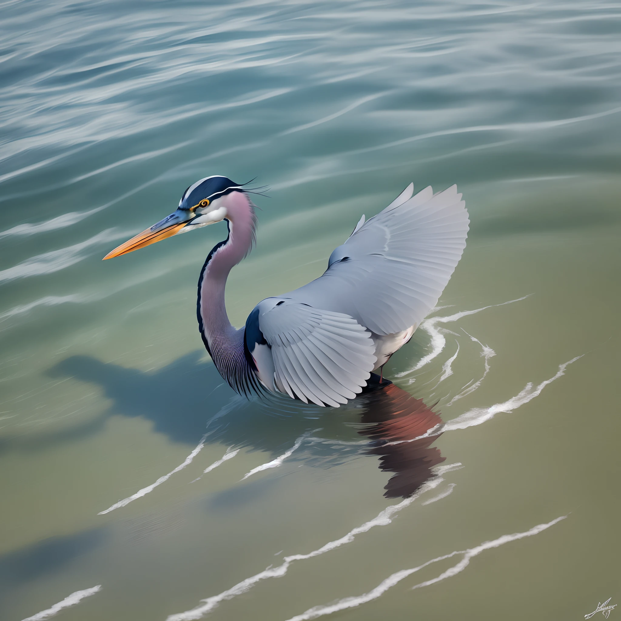 Tatouge d'un heron sur une main
