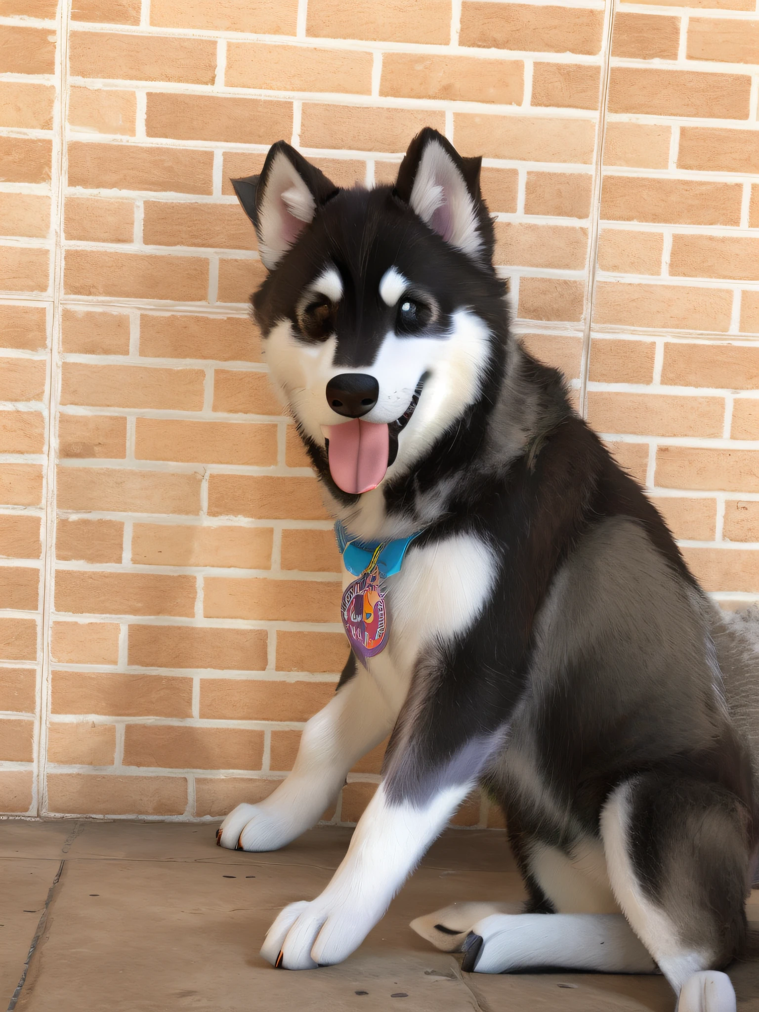 HUSKY PIXAR STYLE POSTER WITH TITLE DUQUE