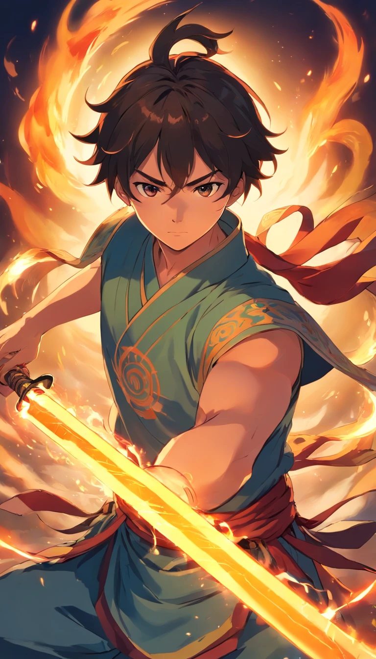 I don’t want to draw King Ming, Buddhist king of Ming Dynasty, Just like ancient warriors。Wearing flames and flames that mainly cover body parts。I have a sword in my hand。