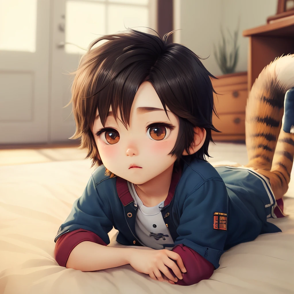 Furry ,shota ,cute, small , lying