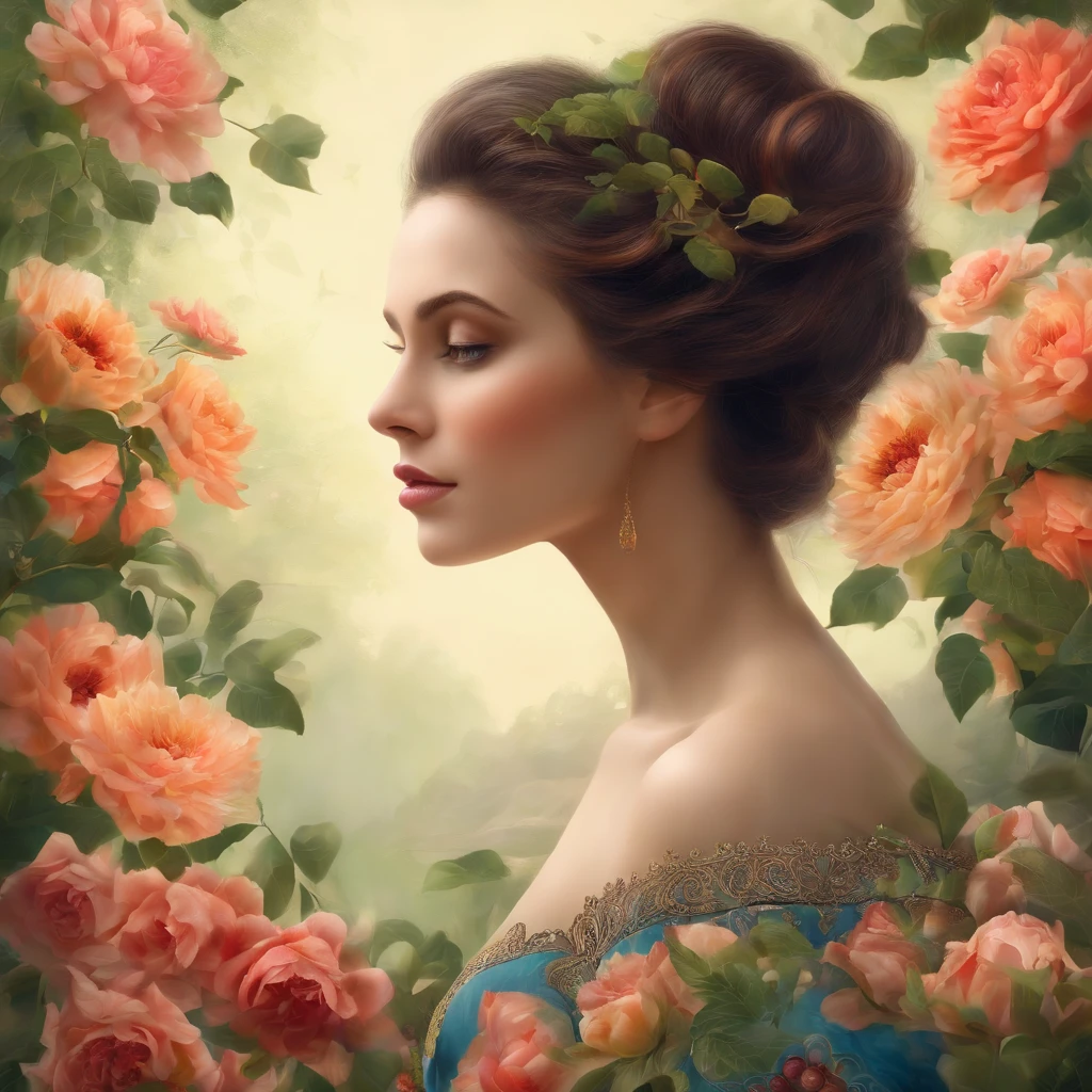 Full body. ))) (colorful, vibrant) flowers blooming on her skin, (intricate, detailed) vines and branches of plants extending upwards along her cheekbones. The flowers exhibit a (delicate, intricate) beauty, with each petal displaying a (vivid, rich) color palette. The overall scene is reminiscent of a (dreamlike, ethereal) garden, with the flowers (creating, forming) a captivating pattern on her skin. The (digital, high-resolution) art showcases the (exquisite, meticulous) details of each individual flower, capturing the essence of their delicate nature. The colors are (crisp, vibrant), creating an (immersive, captivating) visual experience. The flowers appear as if they were hand-painted, with (subtle, soft) brushstrokes adding depth and texture to the artwork. The lighting in the scene is (soft, diffused), casting a gentle glow on the flowers and highlighting their intricate details. The subtle play of light and shadow enhances the (dimensionality, depth) of the artwork, making the flowers look almost three-dimensional. The overall composition exudes a sense of (delicacy, elegance), with the flowers serving as a (symbol, representation) of natural beauty. The artist has masterfully combined the elements of (nature, flora) with the human form, creating a visually stunning piece of digital art.
Waiting to start