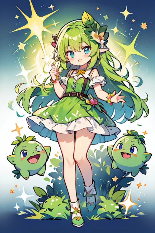 human Caterpie; glitter; full body