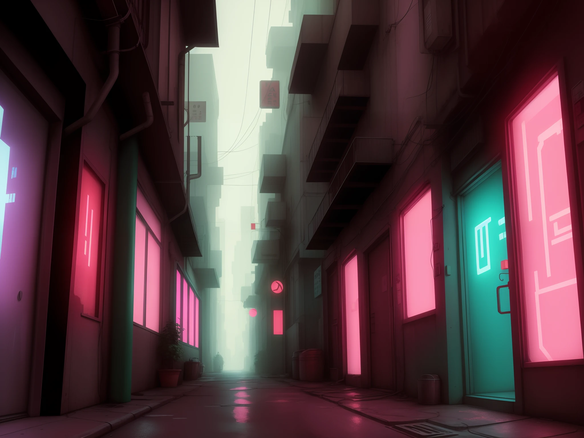 Cyberpunk alley