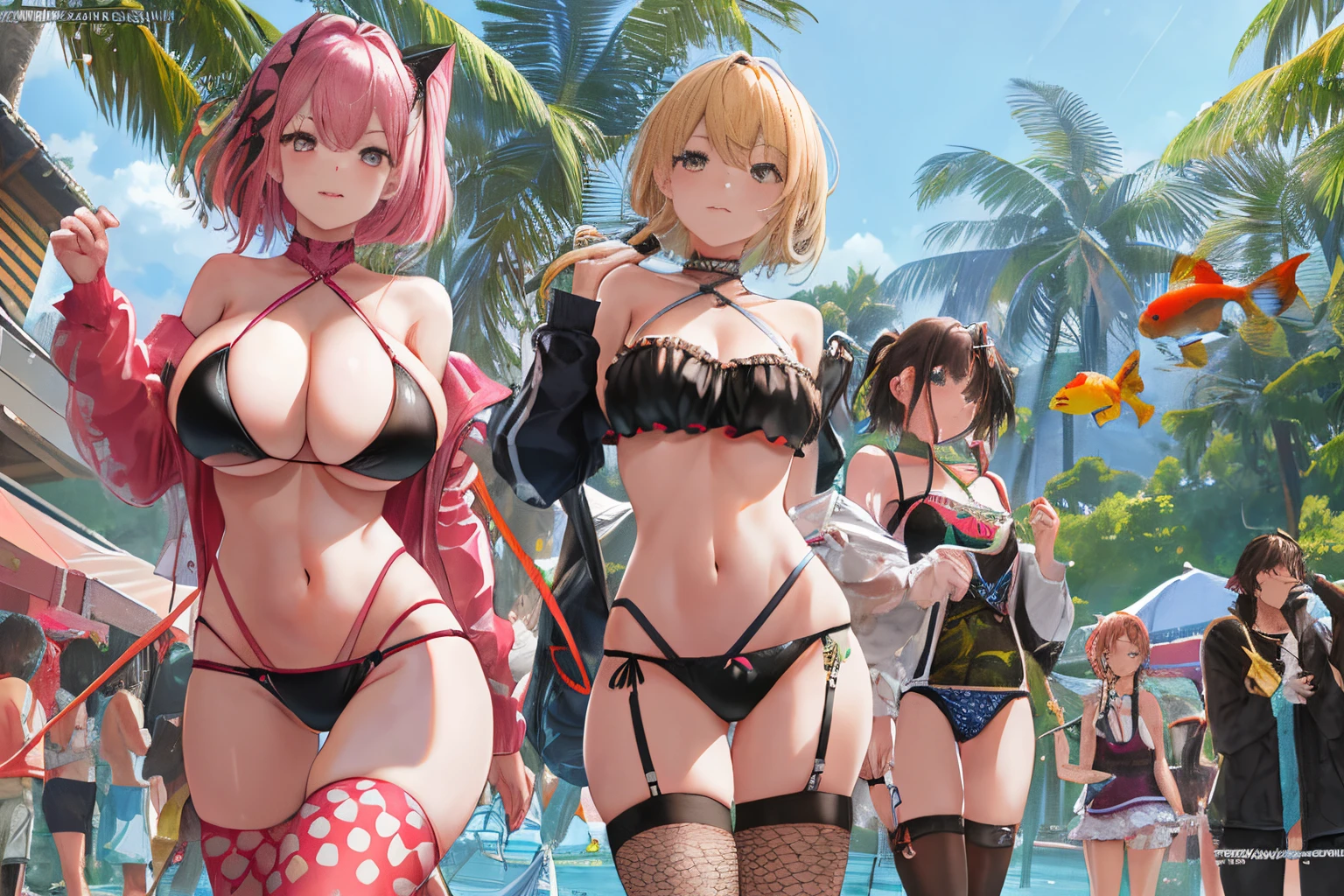 oppai showcase, Bust Chart, kesikaran wagamama body, show off tits,messy langerie on ground, many ladies alongside standing, badly torn clothes, chest cutout, strapless slingshot swimwear oneesama trying to undress , ,pieces of cloth are flying,the costume is completely torn, mesh,fish net, chest cutout, show off oppai, transparent latex colorful langeries comvination mesh and slingshot swimwear and microbikini, concept art, (((best quality))), ((ultra-detailed)), ((illustration)), ((beauty detailed eye)),oppai,chikubi,nuresuke,give up,j-pop idol,official art,cute Embarrassing senpai,epic sexy,downbrouse, akb48 , 20 age old,epic eros,large breast,motorsports,epic eros,off shoulder,tuck up bikini,
