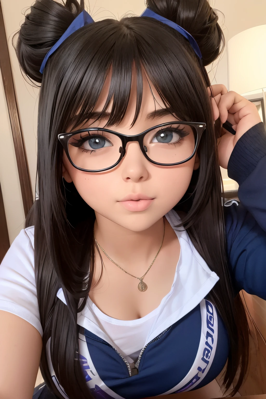 (8k), (mejor calidad), (obra maestra: 1.2), ((ultra realista)),chica con gafas Ojos azules y cara extremadamente detallados,hermosos ojos ultra 4k Pechos grandes y cola grande posando frente a una pizarra, Colegiala hiperrealista, Colegiala realista, Una colegiala hiperrealista, seductora chica, Hermosa chica de secundaria de,, gafas gruesas, Colegiala, Chica suave, small curvy ****, Mejor chica