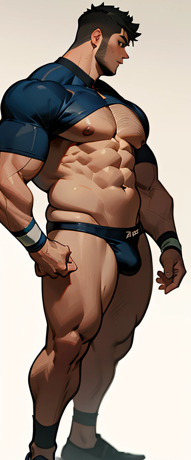 masuter piece、well built、FULL BODYSHOT、Age 25、Underwear、Rugby players、Wild、bbw、muscular、macho、male people、short-haired、Fade Cut、sideshot