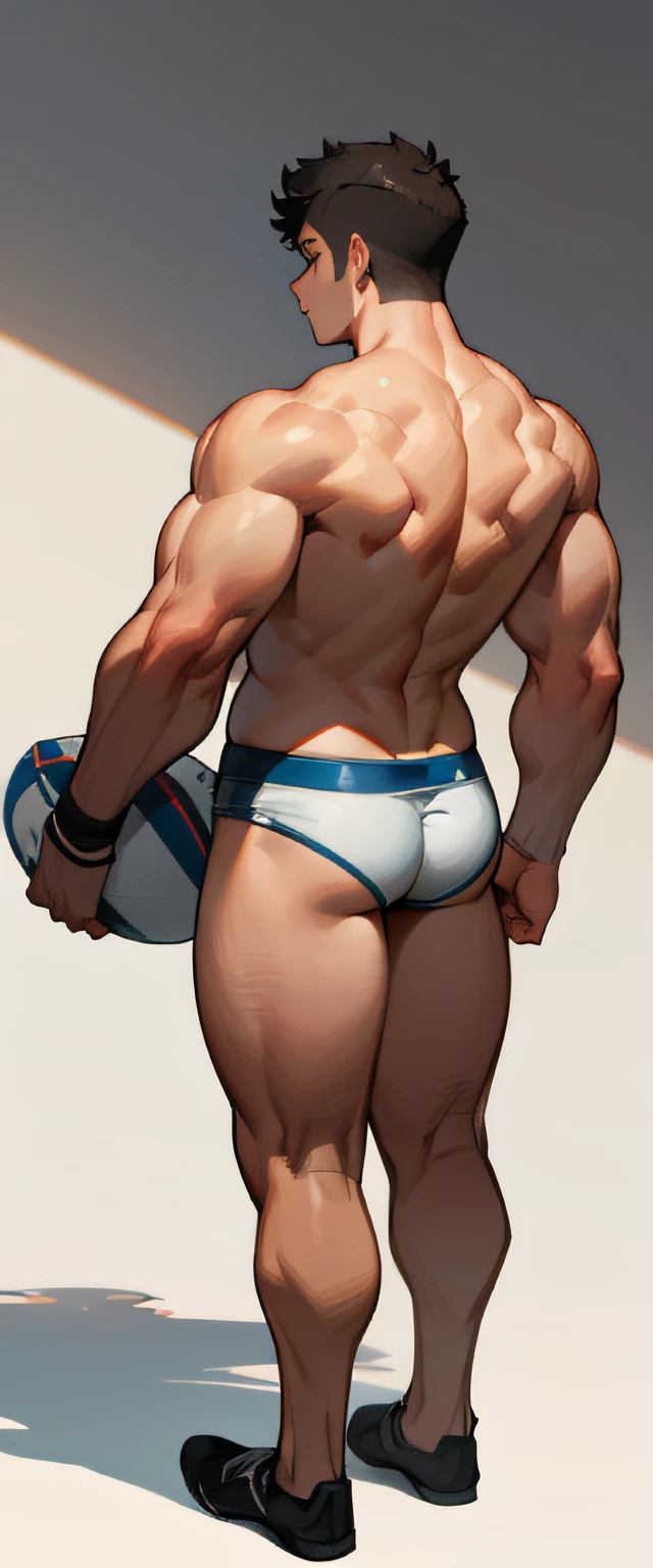 masuter piece、well built、FULL BODYSHOT、Age 25、Underwear、Rugby players、Wild、bbw、muscular、macho、male people、short-haired、Fade Cut、backs