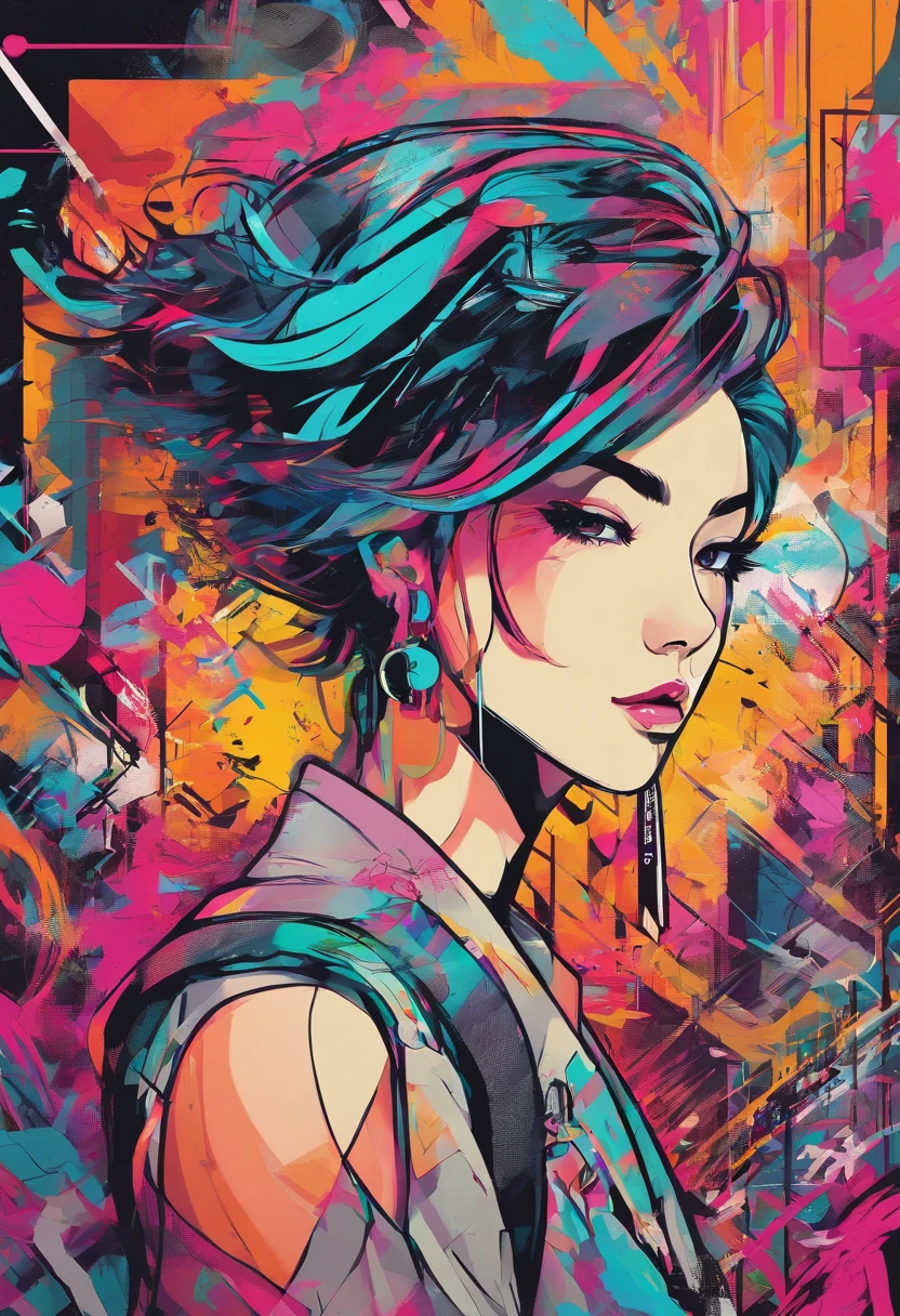 japanese male, , cyberpunk style, colorful, serious look, angry, Digital illustration style, Digital Illustration Portrait, Trends in Artstration, in the art style of bowater, detailed portrait of anime girl, digital anime illustration, Painted in the style of Artgerm, Portrait of Martin Ansin, Detailed pictorial portrait, Digital Illustration -, artgerm. High Detail