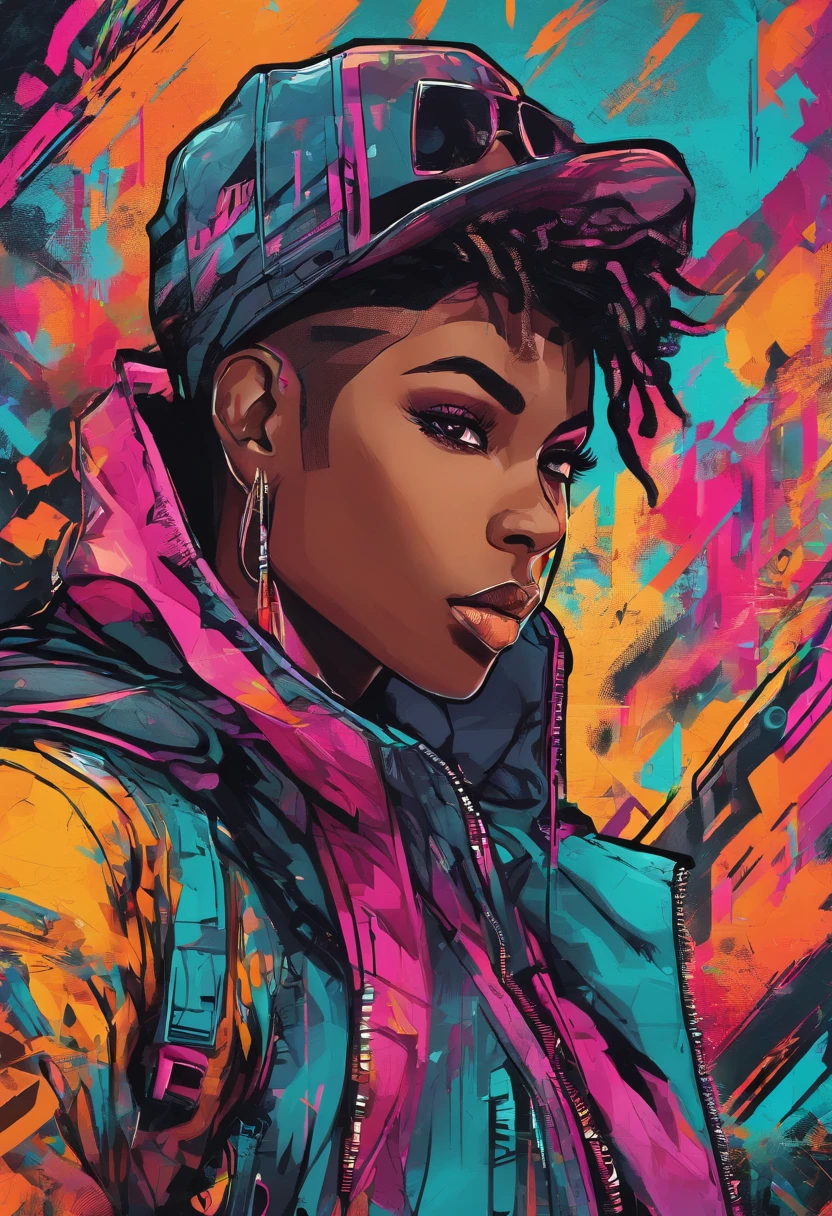 black male, , cyberpunk style, colorful, serious look, angry, Digital illustration style, Digital Illustration Portrait, Trends in Artstration, in the art style of bowater, detailed portrait of anime girl, digital anime illustration, Painted in the style of Artgerm, Portrait of Martin Ansin, Detailed pictorial portrait, Digital Illustration -, artgerm. High Detail