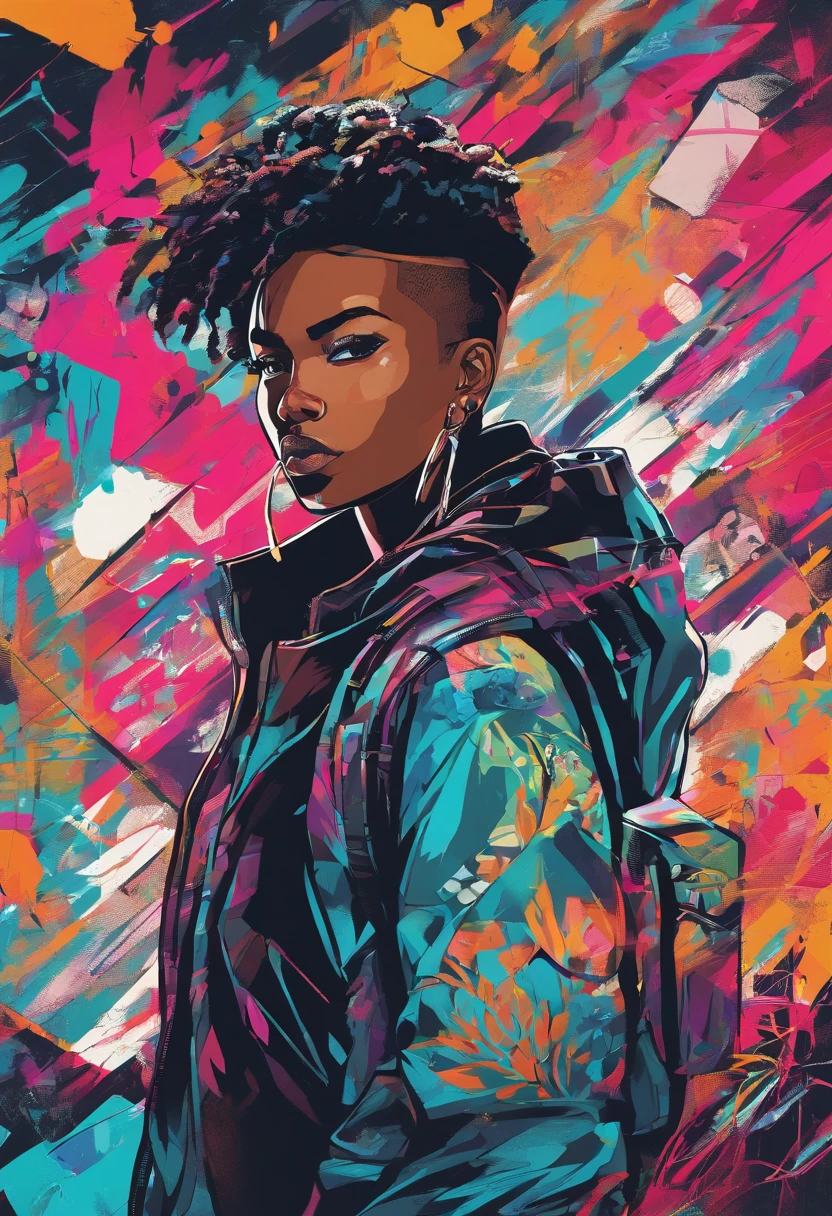 black male, teen, cyberpunk style, colorful, serious look, angry, Digital illustration style, Digital Illustration Portrait, Trends in Artstration, in the art style of bowater, detailed portrait of anime girl, digital anime illustration, Painted in the style of Artgerm, Portrait of Martin Ansin, Detailed pictorial portrait, Digital Illustration -, artgerm. High Detail