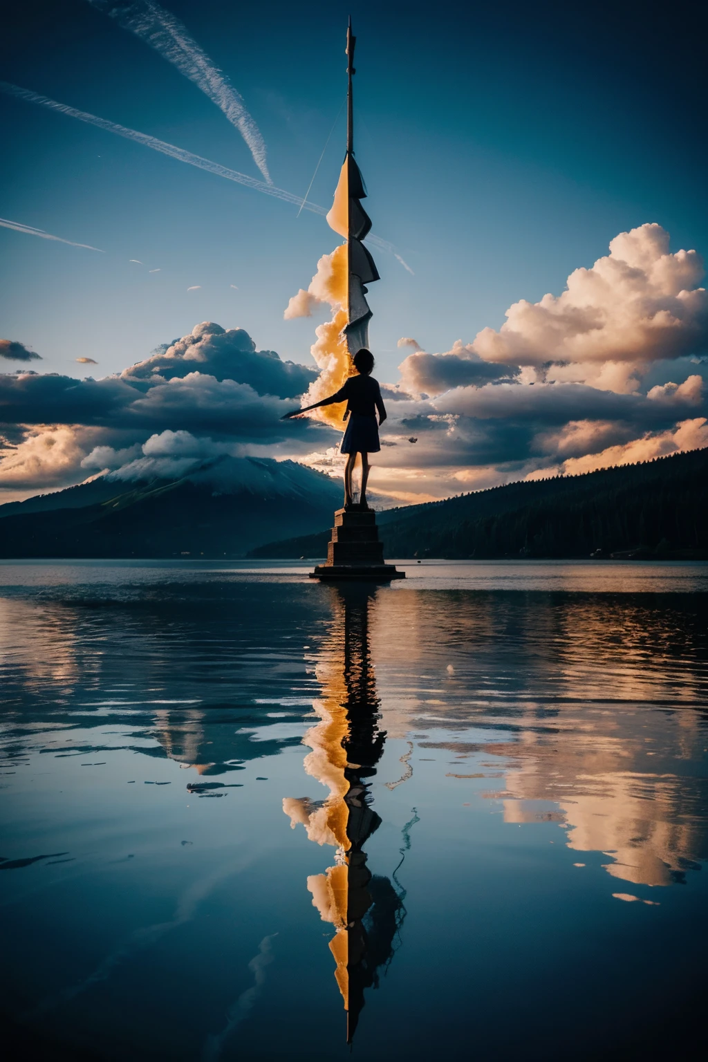 create an abstract image with an air of good friends