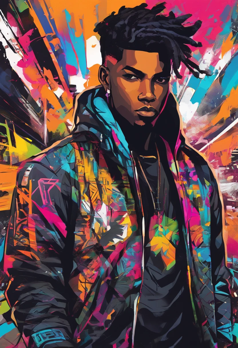 black male, teen, cyberpunk style, colorful, serious look, angry, Digital illustration style, Digital Illustration Portrait, Trends in Artstration, in the art style of bowater, detailed portrait of anime girl, digital anime illustration, Painted in the style of Artgerm, Portrait of Martin Ansin, Detailed pictorial portrait, Digital Illustration -, artgerm. High Detail