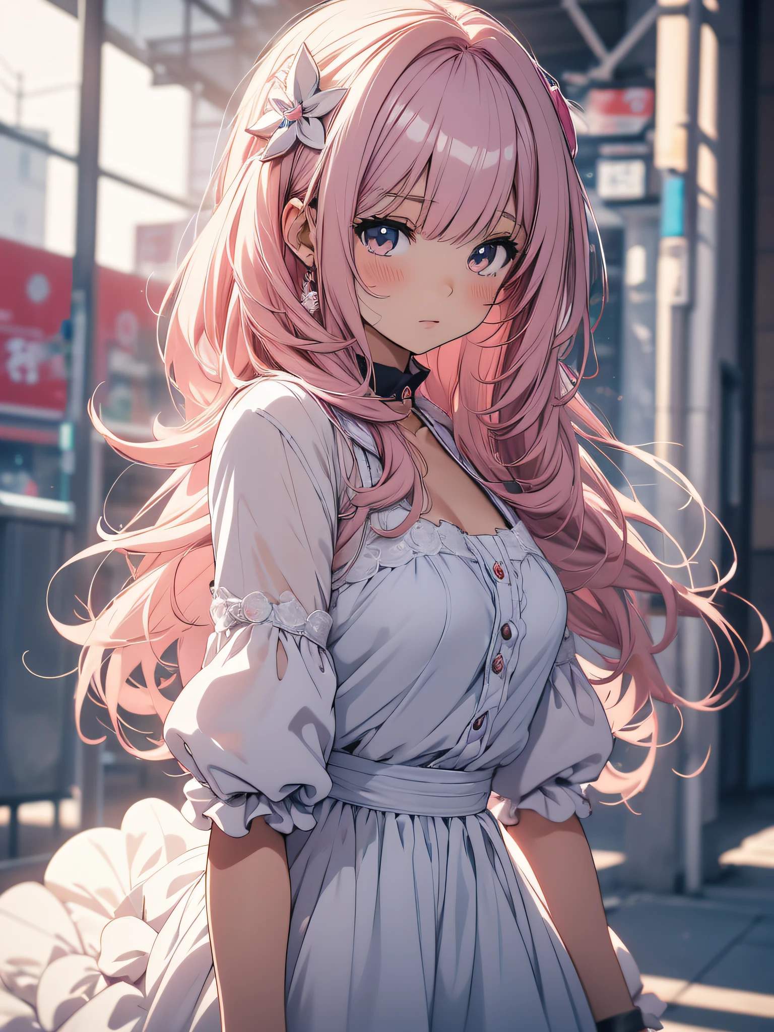Menina anime com cabelo rosa longo segurando um coelho branco, Cute anime waifu in a nice dress, Anime Art Wallpaper 8K, Anime Wallaper, estilo anime 4K, Anime Art Wallpaper 4K, Anime Art Wallpaper 4K, Estilo anime bonito, menina anime bonita, Menina anime com cabelo longo, muito bonita menina gato anime, menina anime bonito, 4k anime wallpapers