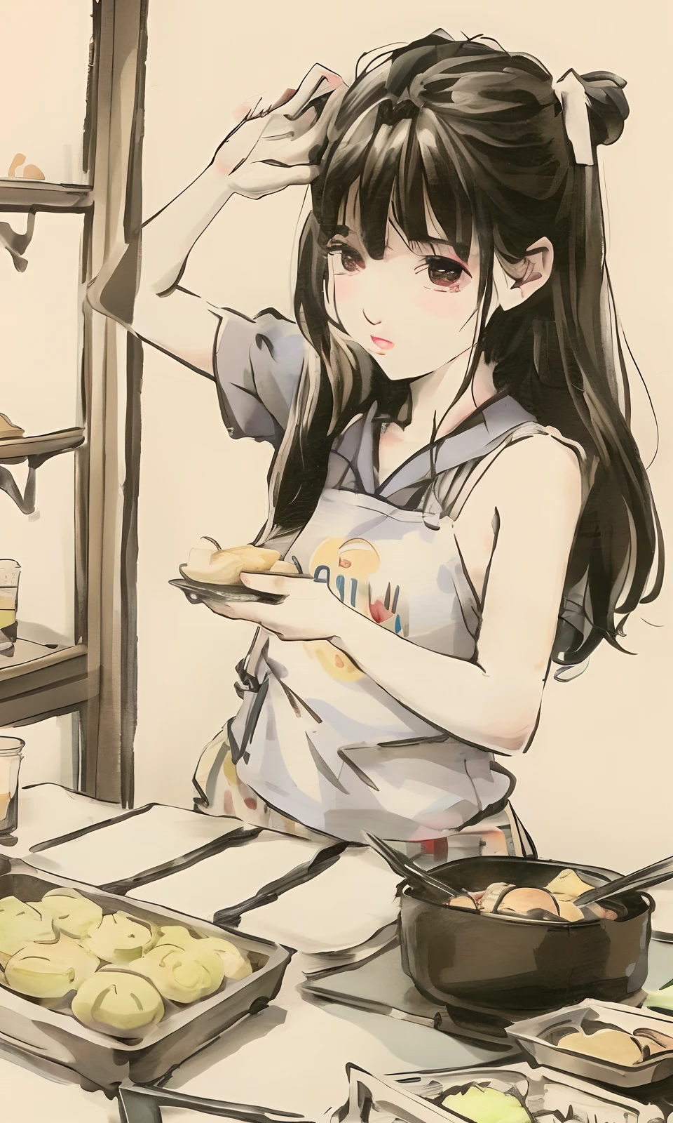 Shirakami Fubuki cooking