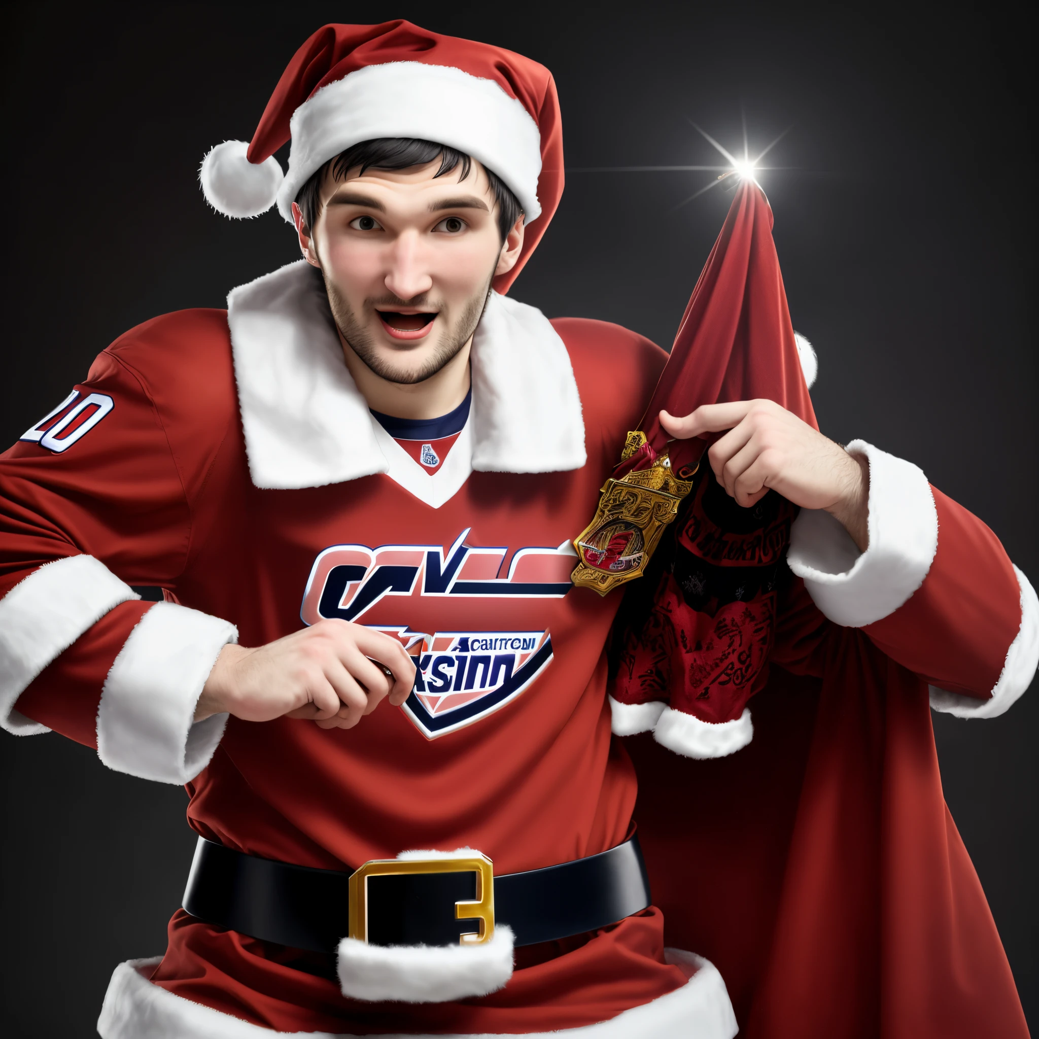 Alex ovechkin as santa