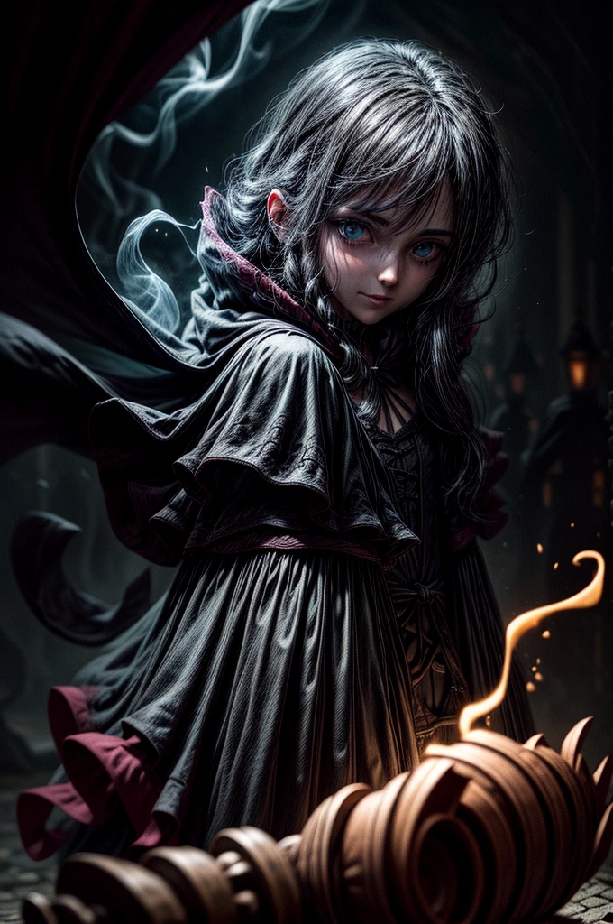 bruxo do mal, Magia negra, Ancient spell book, Swirling smoke, menacing smile, Capa misteriosa, olhos brilhantes, atmosfera estranha, lightnings, castelo imponente, Noite tempestuosa, Equipe torcida, Floresta Encantada, Ominous shadows, Morcegos voando, gargalhadas, Spellcasting, magical potions, covil escondido, Mystical powers, Sinister intentions, Malevolent Aura, haunting presence, magia negra, Runas gravadas, cursed artifacts, Rituais Secretos, energia sobrenatural, Almas corrompidas, Criaturas retorcidas, conhecimento proibido, shrouded in darkness, ethereal glow, sussurros sinistros, planos nefastos, Spectral apparitions, profecia sinistra, Enchanted victims, Wicked Sorcery, supernatural forces