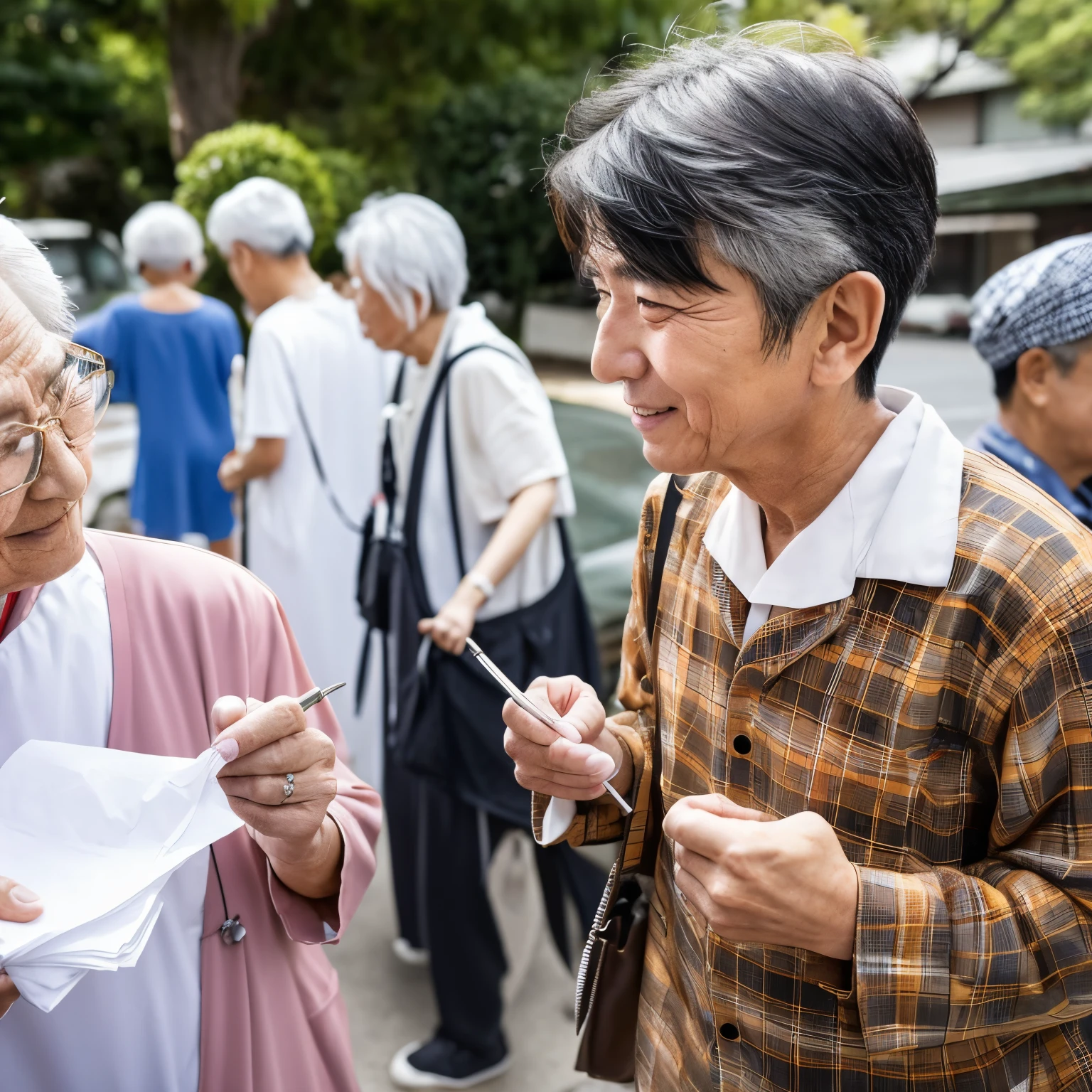 japanese caricature、Young people suffering from heavy taxes、Old people and politicians who enrich their private clothes with the tax money they squeezed out.、Declining birthrate and aging population、Increasing number of nursing homes、young people suffering from poverty、tamed young man