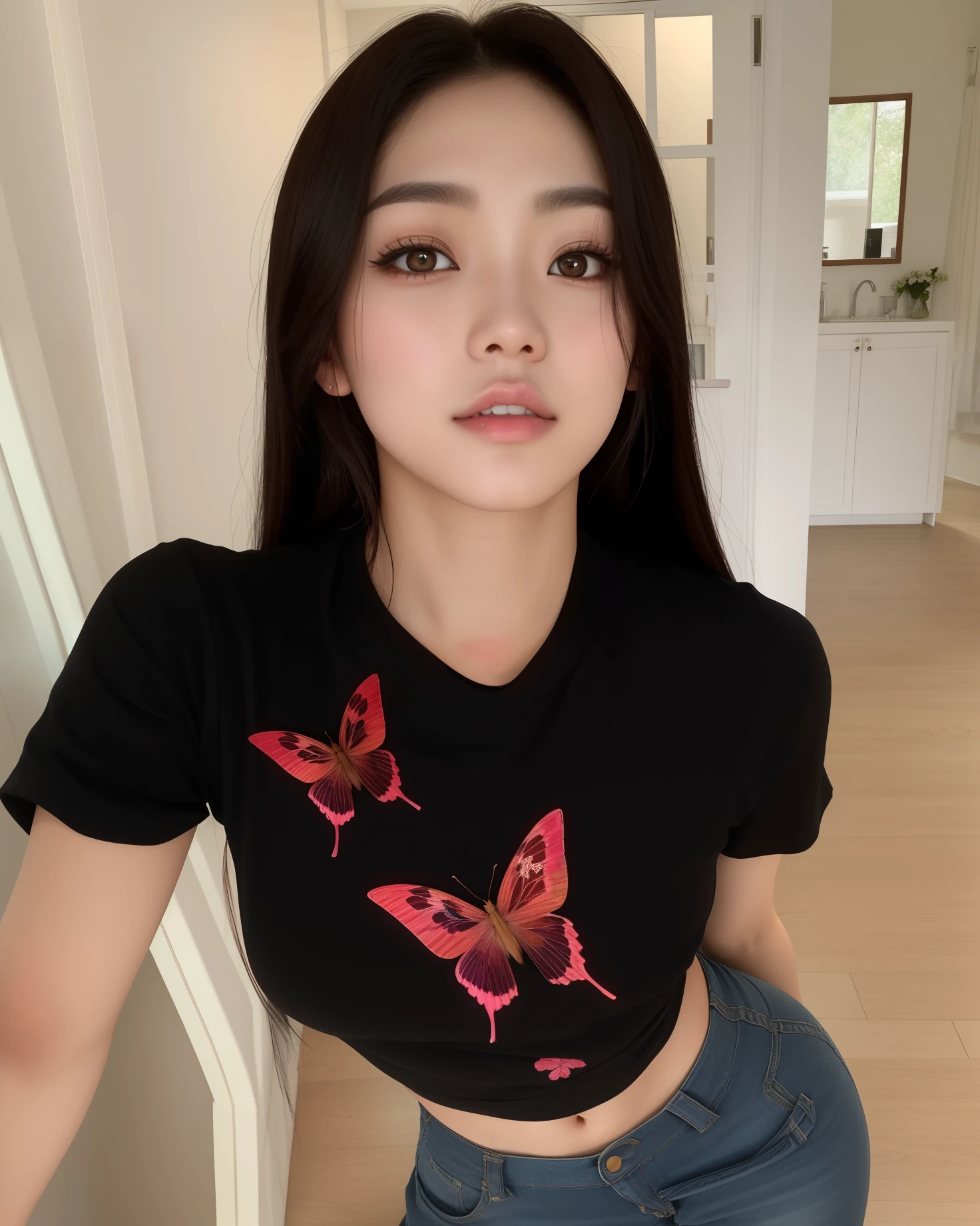 fit woman in black shirt and jeans posing for a photo,  coreana, Asian girl, Mulher sul-coreana bonita, linda mulher coreana jovem, borboleta, cruel korean goth girl, mulher coreana jovem bonita, Xision Wu, Beautiful Asian girl, Bae Suzy, jennie blackpink, 18 anos, foto de perfil, dilraba dilmurat