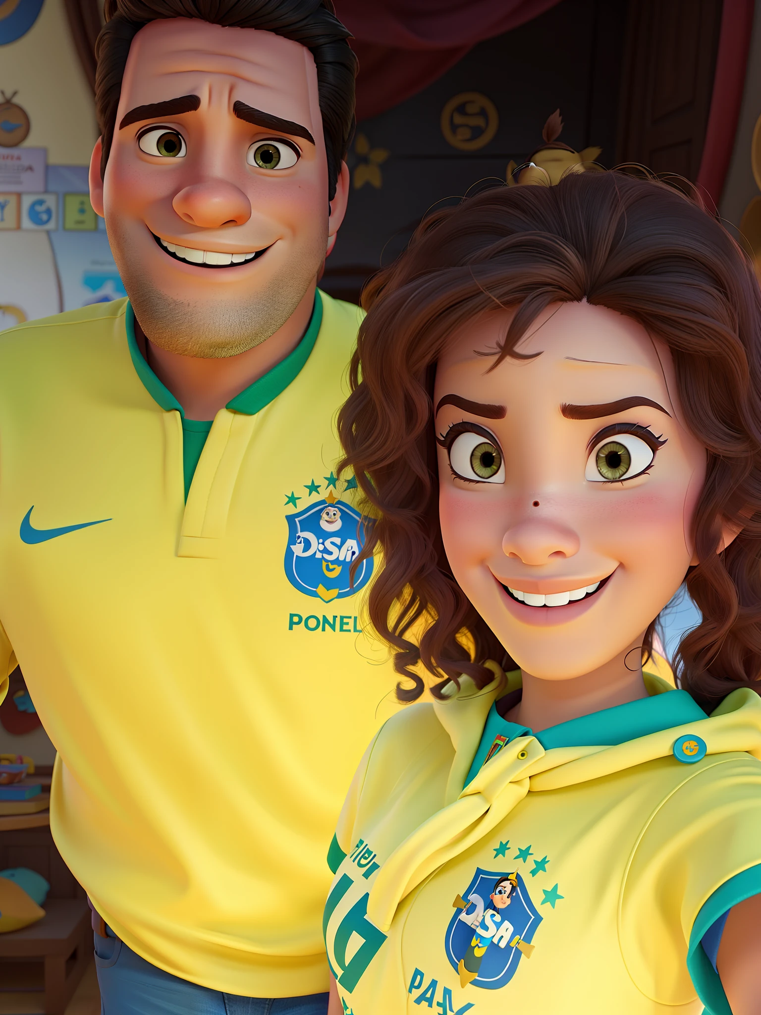 casal no estilo disney pixar, alta qualidade, melhor qualidade