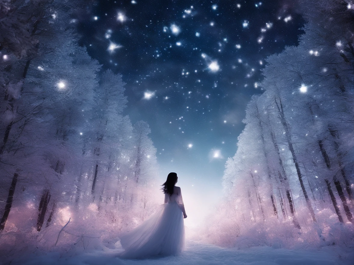 diana frost beauty, in woods,flash photo, Being chased, Norinobu Shinoyama, play with light and shadow, Excessiveness, Surreal details, surrealist style image、